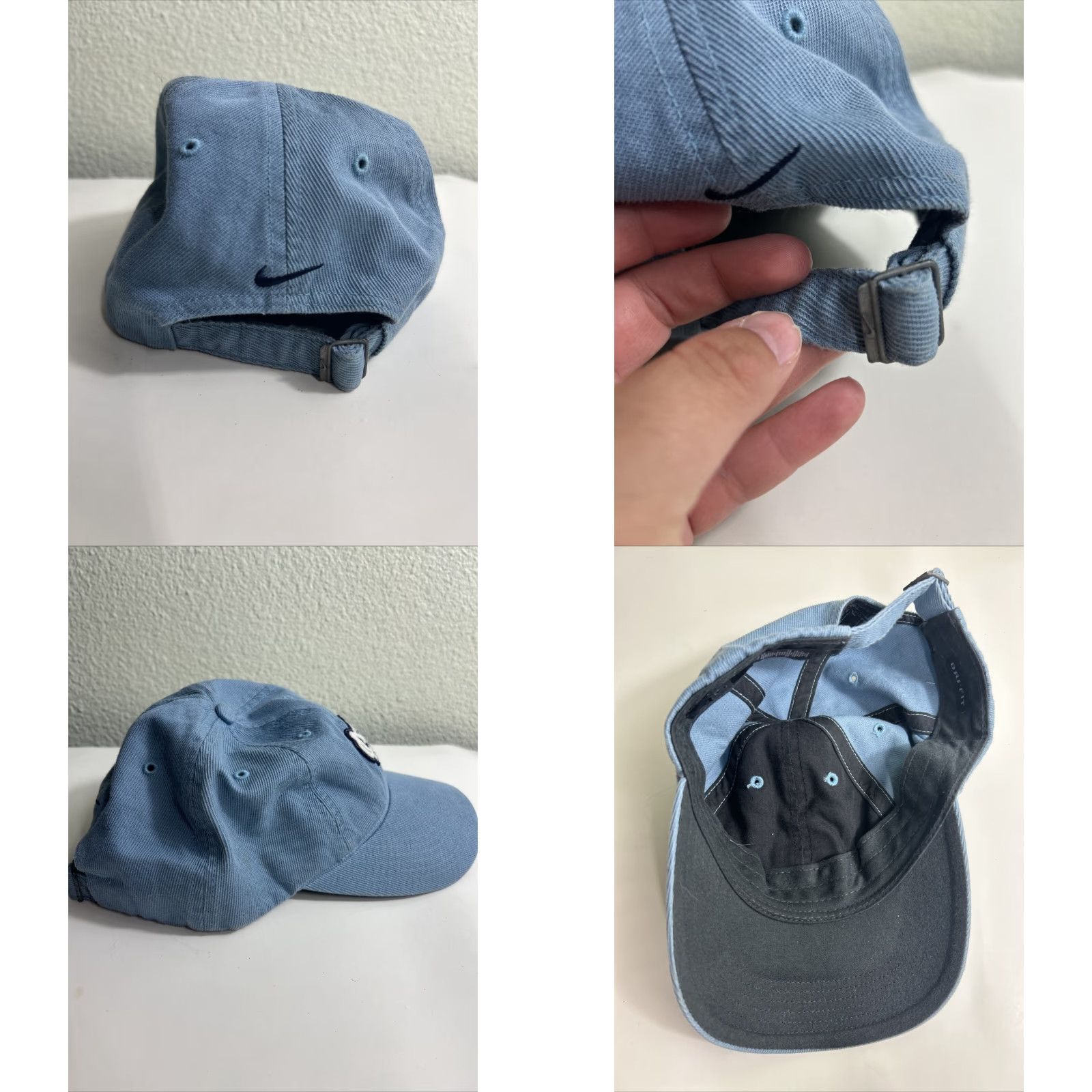 Nike VINTAGE Nike Good Strap Back Hat Dad Hat North Carolina Blue Size ONE SIZE - 8 Thumbnail