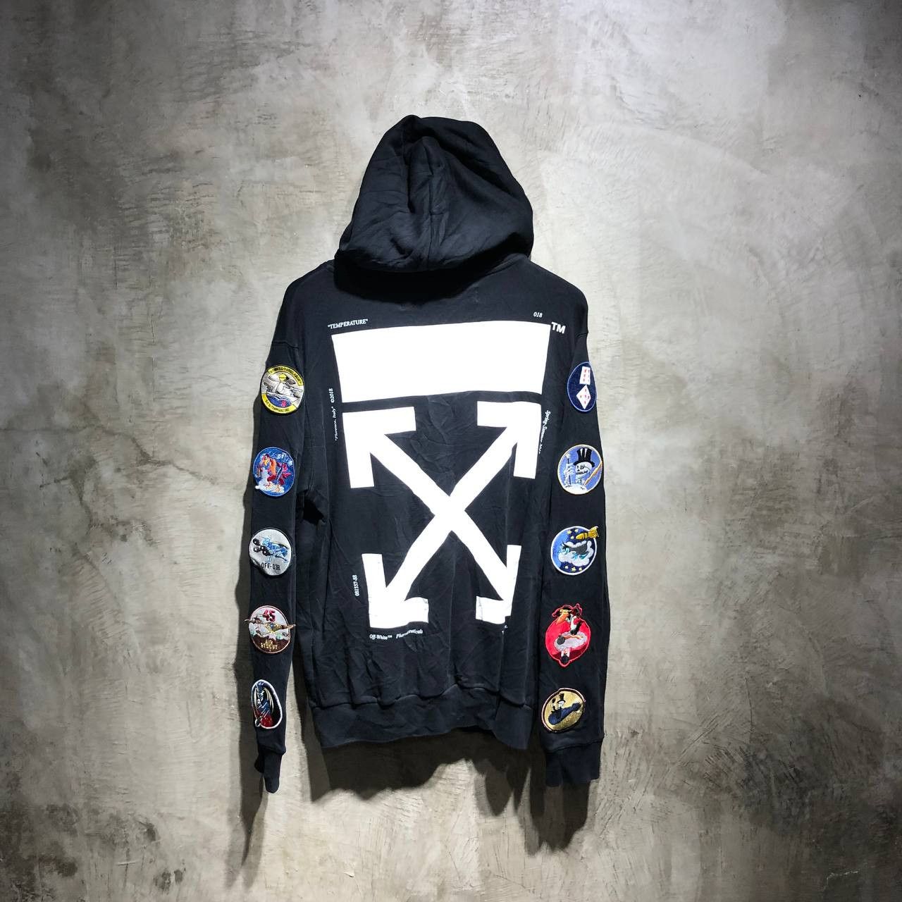 Off white patch zip hoodie best sale