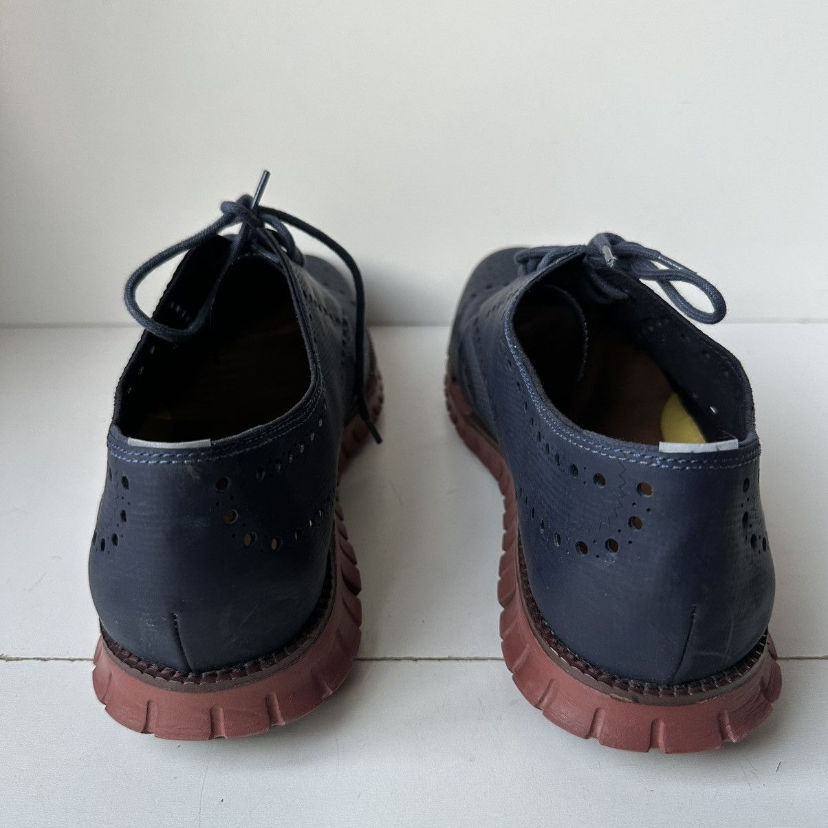 Cole Haan Cole Haan Zerogrand Men's 13 Navy Blue Leather Oxfords Size US 13 / EU 46 - 6 Thumbnail