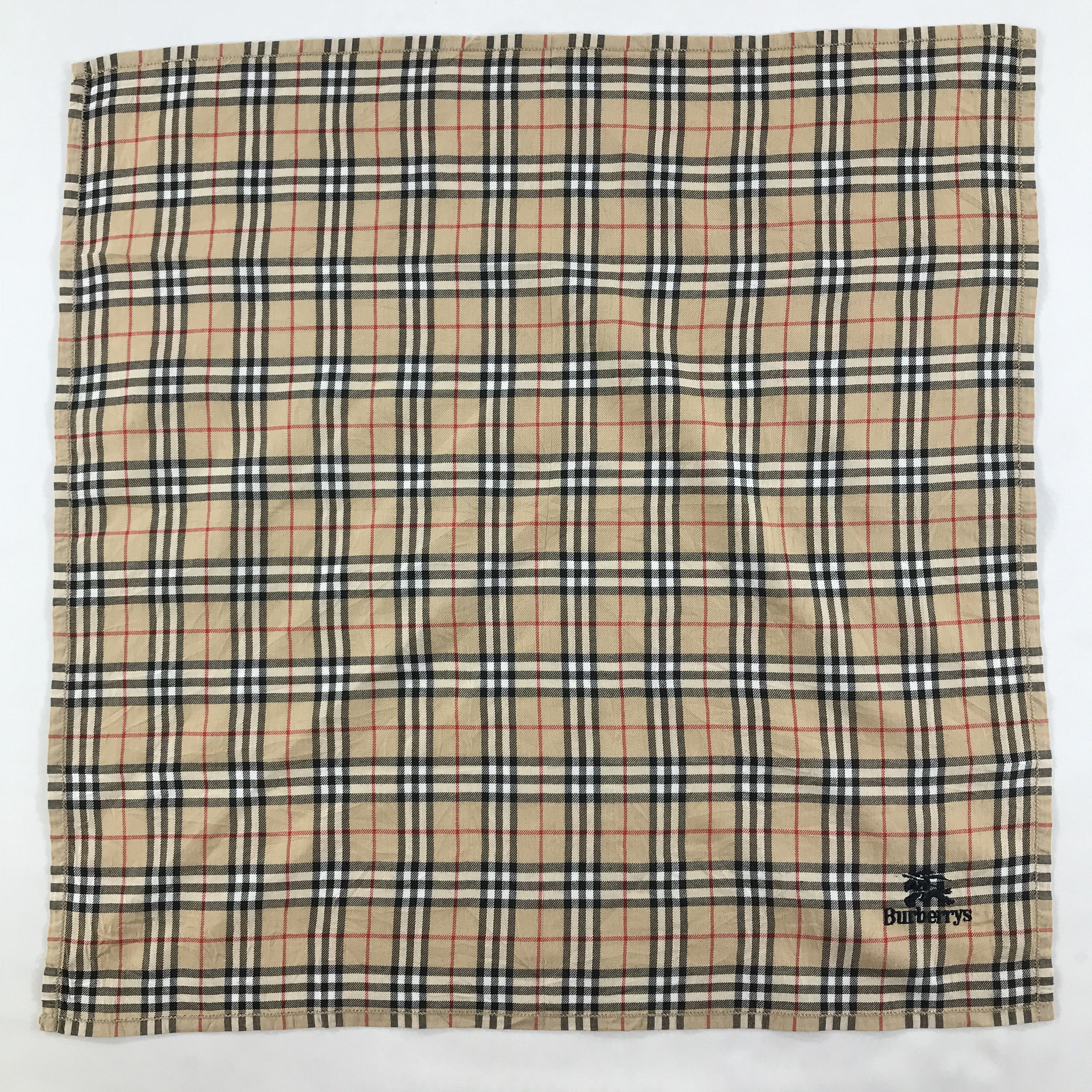 Burberry × Vintage Burberry Bandana / Handkerchief / Neckerchief - S1622 Size ONE SIZE - 1 Thumbnail
