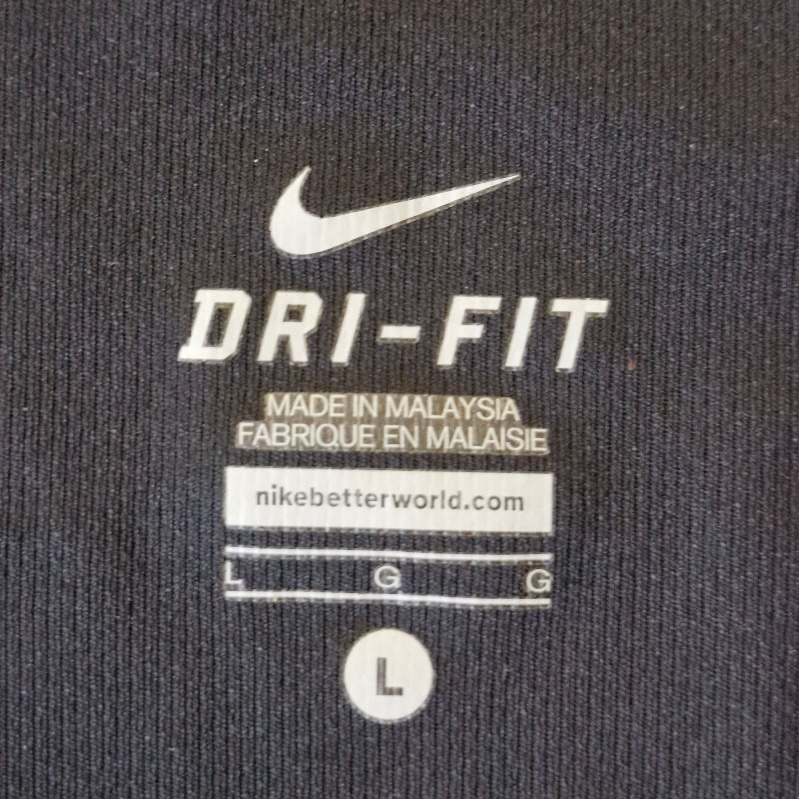 Nike Nike Dri-FIT Mesh T-Shirt Women’s Large Black Athletic Top Size L / US 10 / IT 46 - 3 Thumbnail