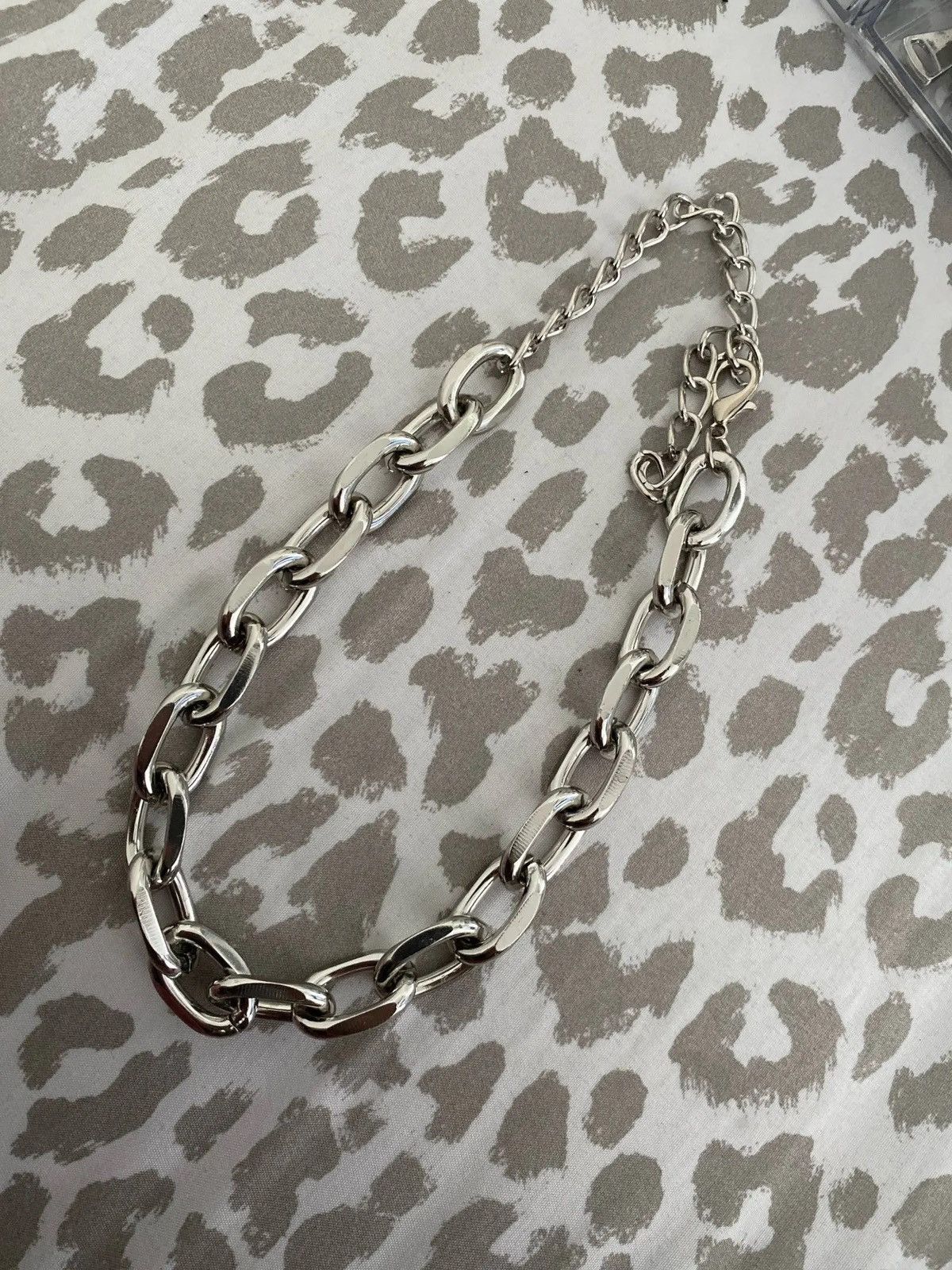 Jewelry Punk Big Thick Metal Chain Choker Necklace Size ONE SIZE - 5 Thumbnail