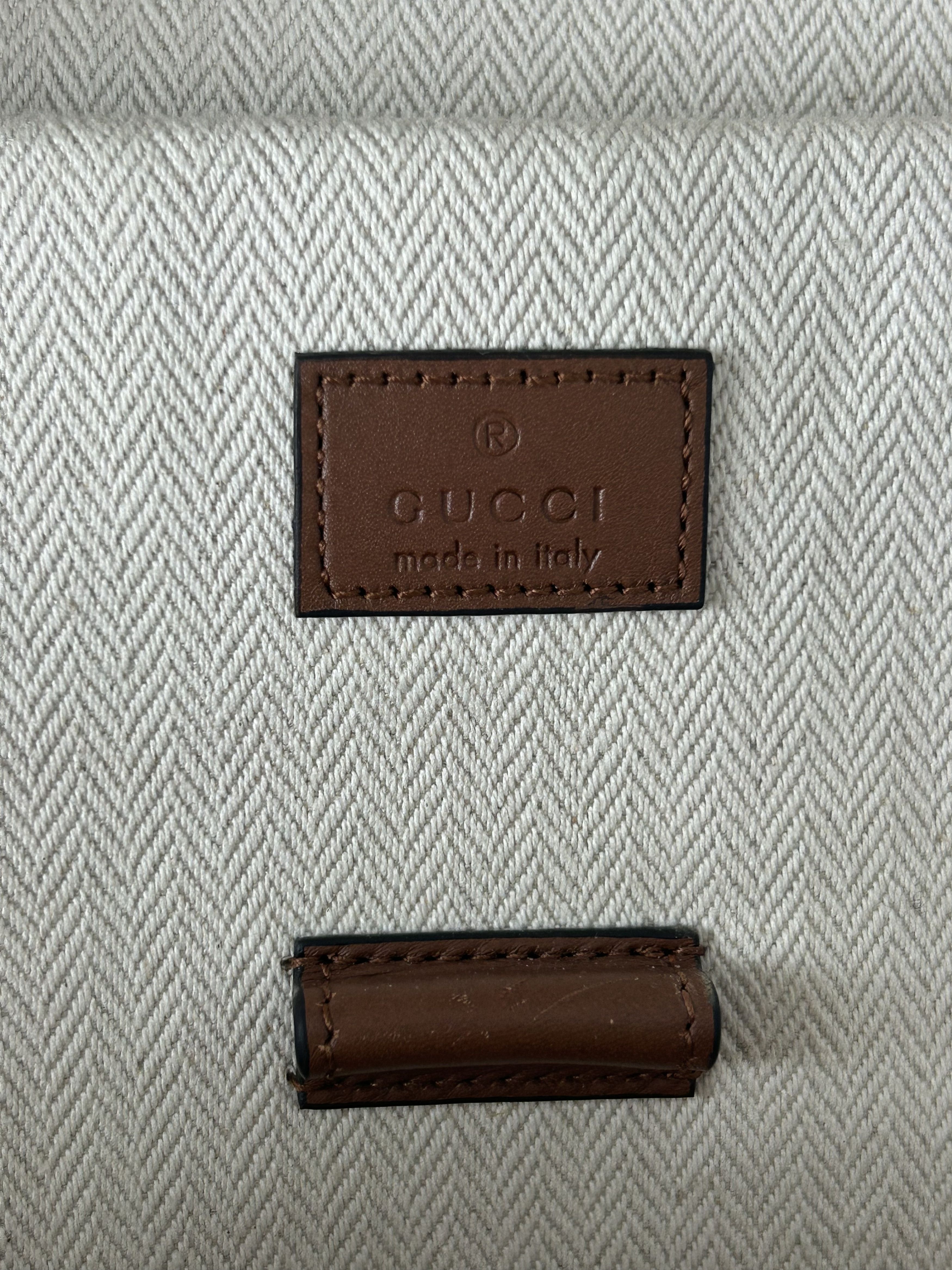 Gucci Gucci Beige & Brown GG Monogram Emblem Backpack Size ONE SIZE - 7 Thumbnail