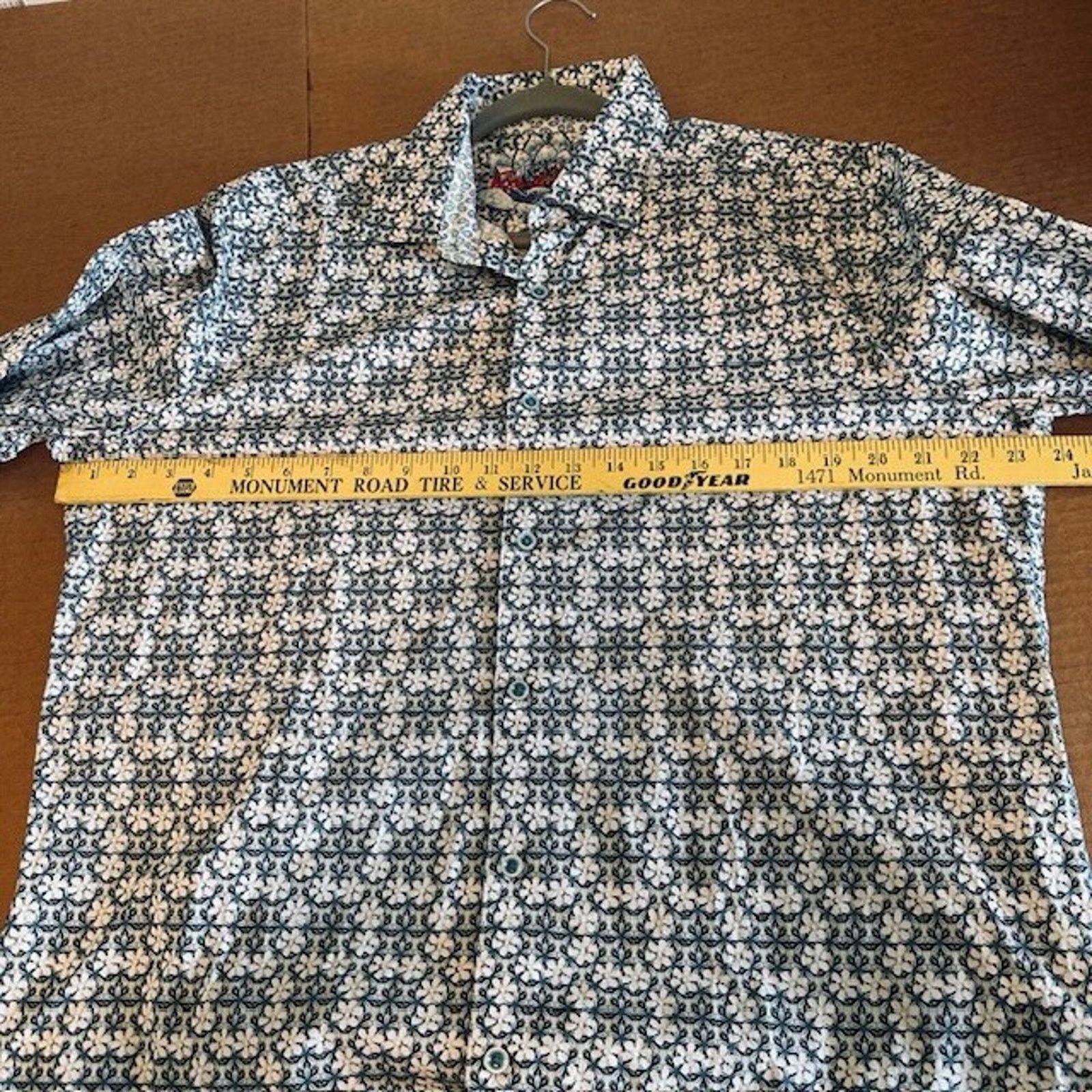 Robert Graham Robert Graham Button Shirt LR Classic Fit Floral Blue/White Size US L / EU 52-54 / 3 - 10 Thumbnail