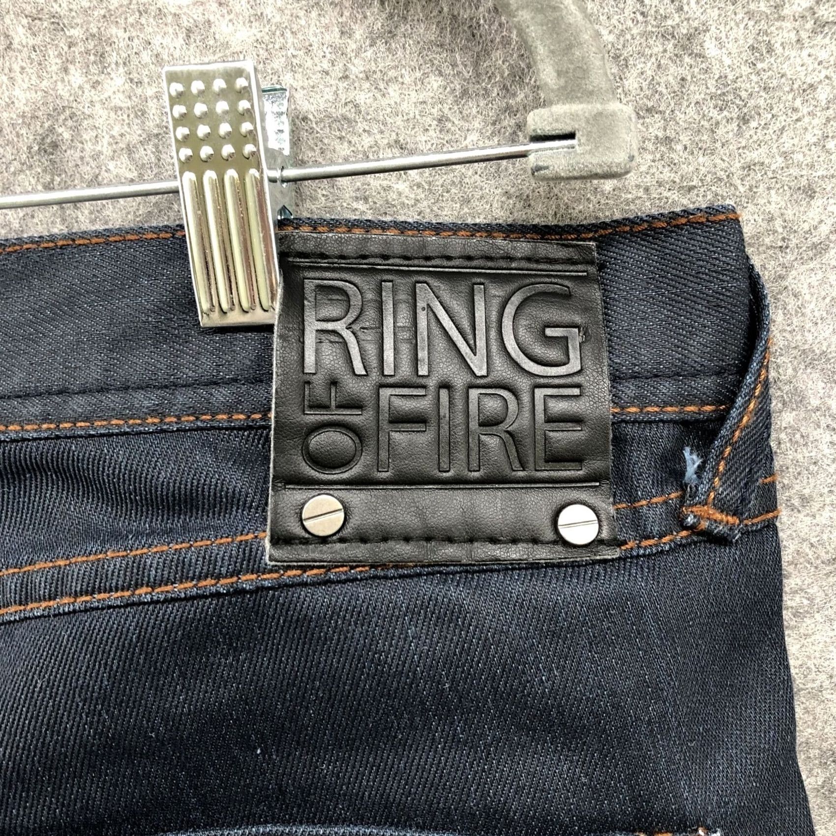 Ring Of Fire Ring Of Fire Slim Straight Jeans Mens 38x32 Dark Wash Blue Jeans 5-Pocket Denim Cotton Blend Regular Size Type Mens Size US 38 / EU 54 - 6 Thumbnail