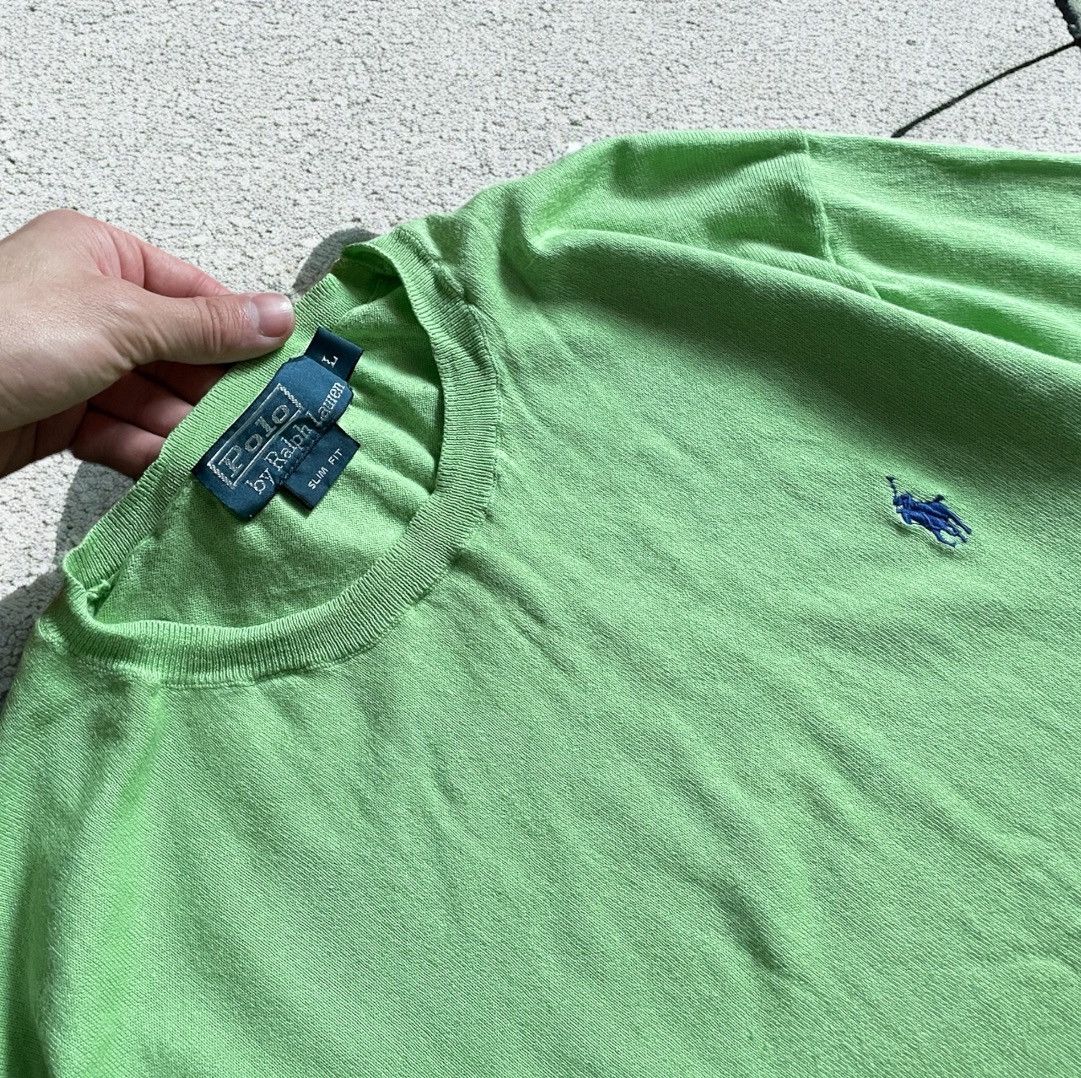 Polo Ralph Lauren × Ralph Lauren × Vintage Vintage Light Green Polo Ralph Lauren Sweater PRL Y2K Size US L / EU 52-54 / 3 - 3 Thumbnail