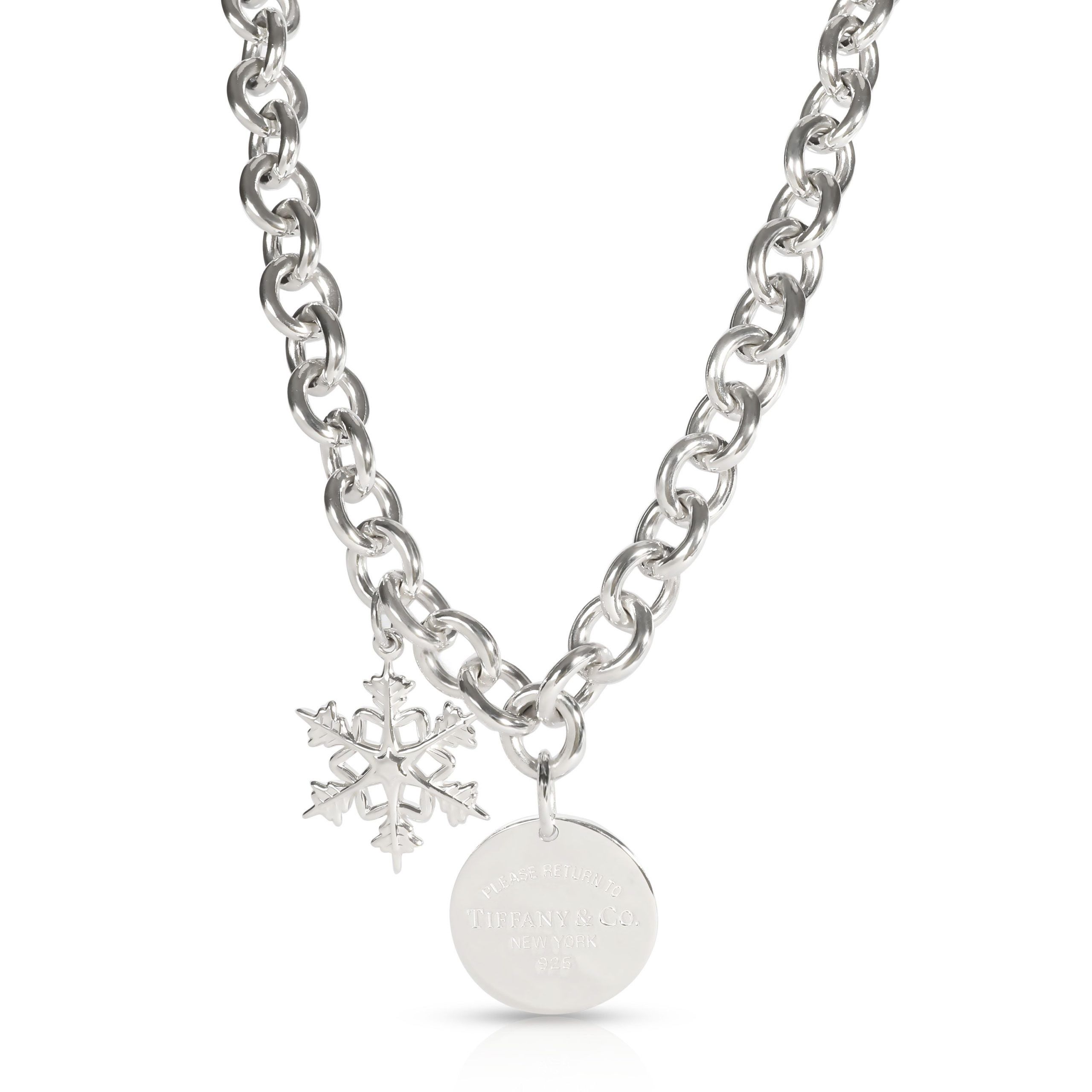 Tiffany & Co. Return to Tiffany Tag & Snowflake Necklace in Sterling Silver