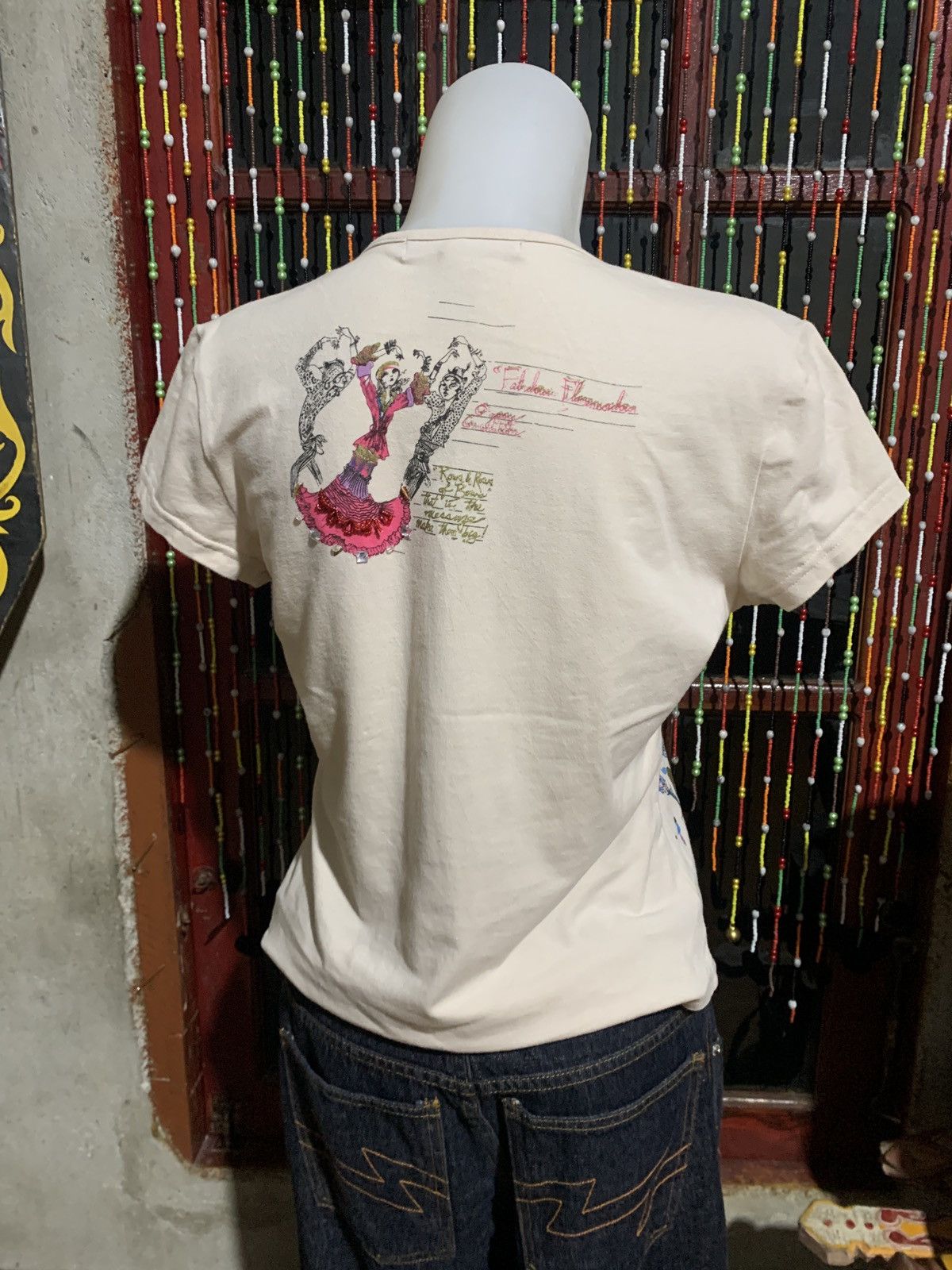 Japanese Brand y2k Kashitu Girl Behaviour Graphic Beady Top Size M / US 6-8 / IT 42-44 - 9 Thumbnail