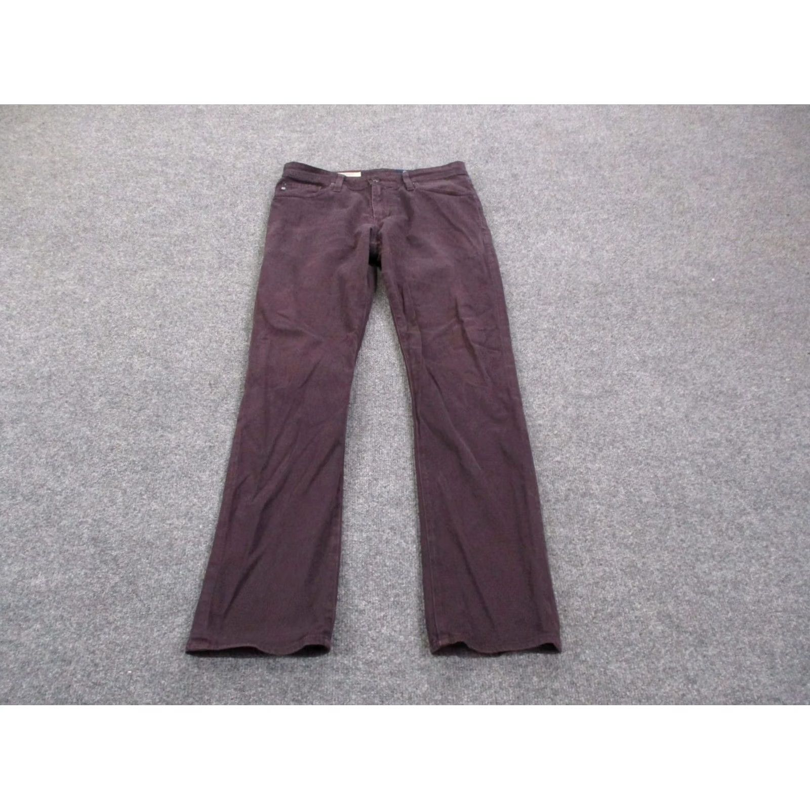 Vintage AG Adriano Goldschmied Jeans Mens 30 X 32 Purple Knit 5-Pocket Straight Vintage No Size US 30 / EU 46 - 2 Thumbnail