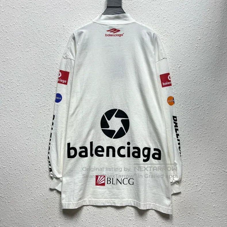 Balenciaga Balenciaga Racing letter logo print distressed long-sleeve Size US S / EU 44-46 / 1 - 2 Thumbnail