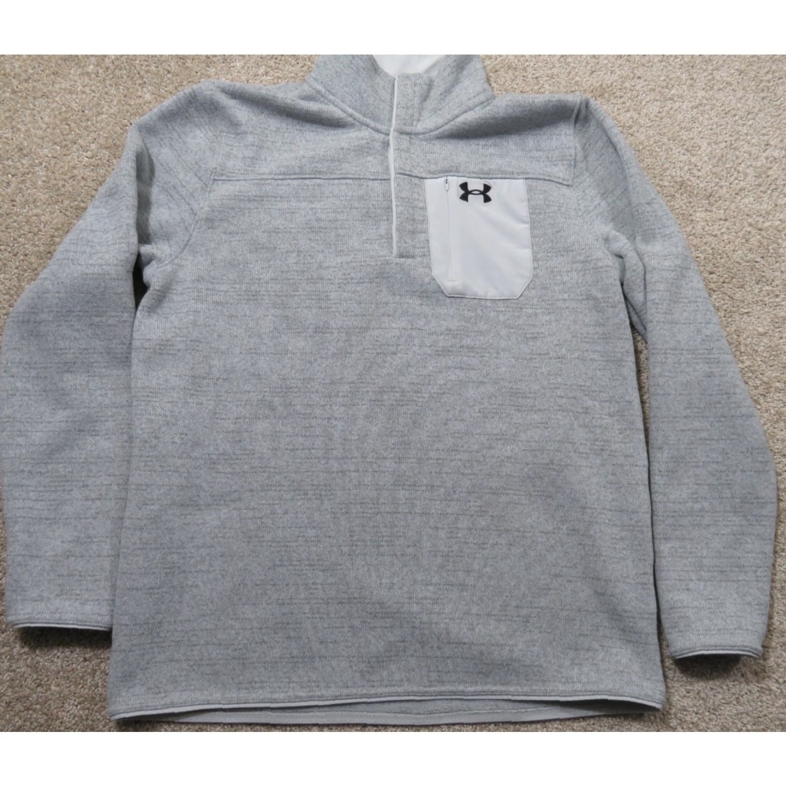 Under Armour Mens Under Armour Storm Fleece Pullover 1/4 Zip Sweatshirt Gray XL Size US XL / EU 56 / 4 - 2 Thumbnail