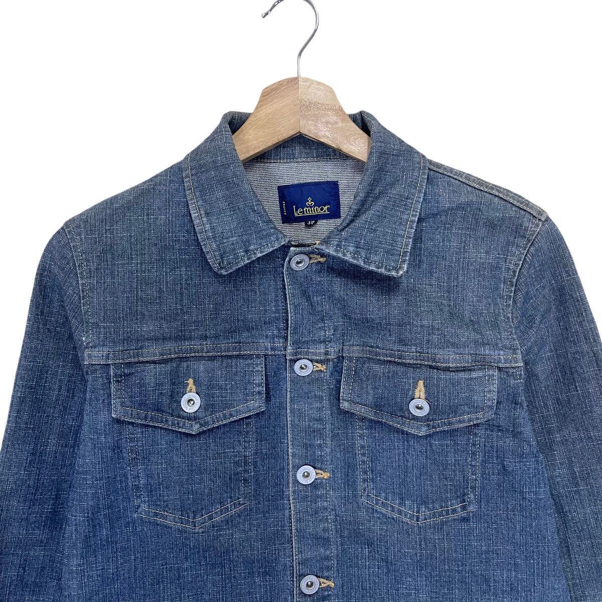 Japanese Brand Vintage 90s Leminor France Denim Jacket Size US S / EU 44-46 / 1 - 4 Thumbnail