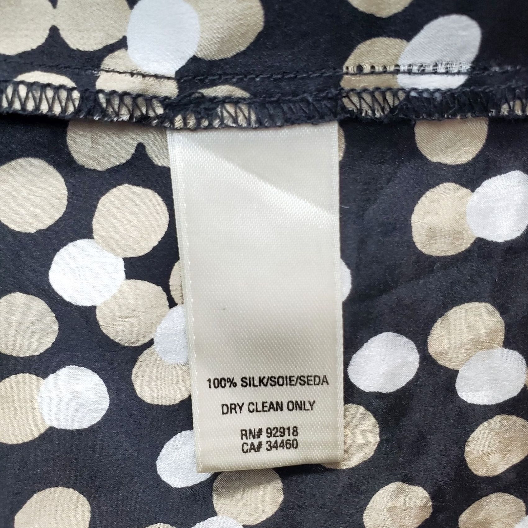 Juicy Couture Juicy Couture Blouse Womens Size 4 Multicolor Polka Dot Pleated Scoop Neck Tie Front Shirt Size S / US 4 / IT 40 - 6 Thumbnail