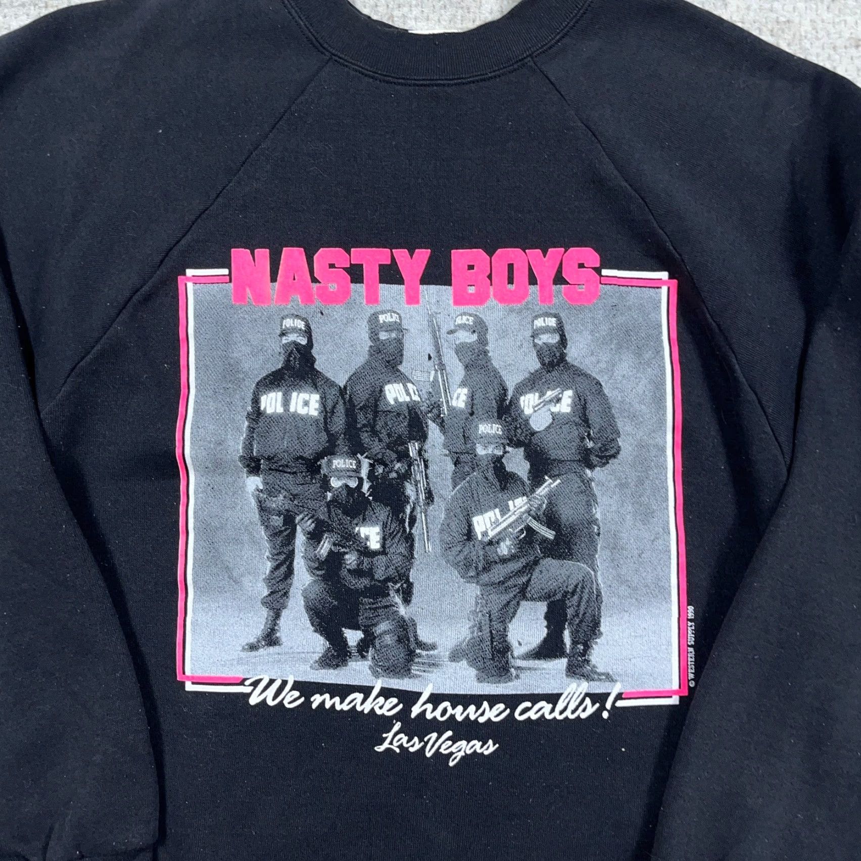 DANCER VINTAGE Signal Sweatshirt Men L Black Crewneck 90s Promo USA - Nasty Boys, Logo, Heavyweight, All Seasons, Knit Cotton Size US L / EU 52-54 / 3 - 2 Thumbnail