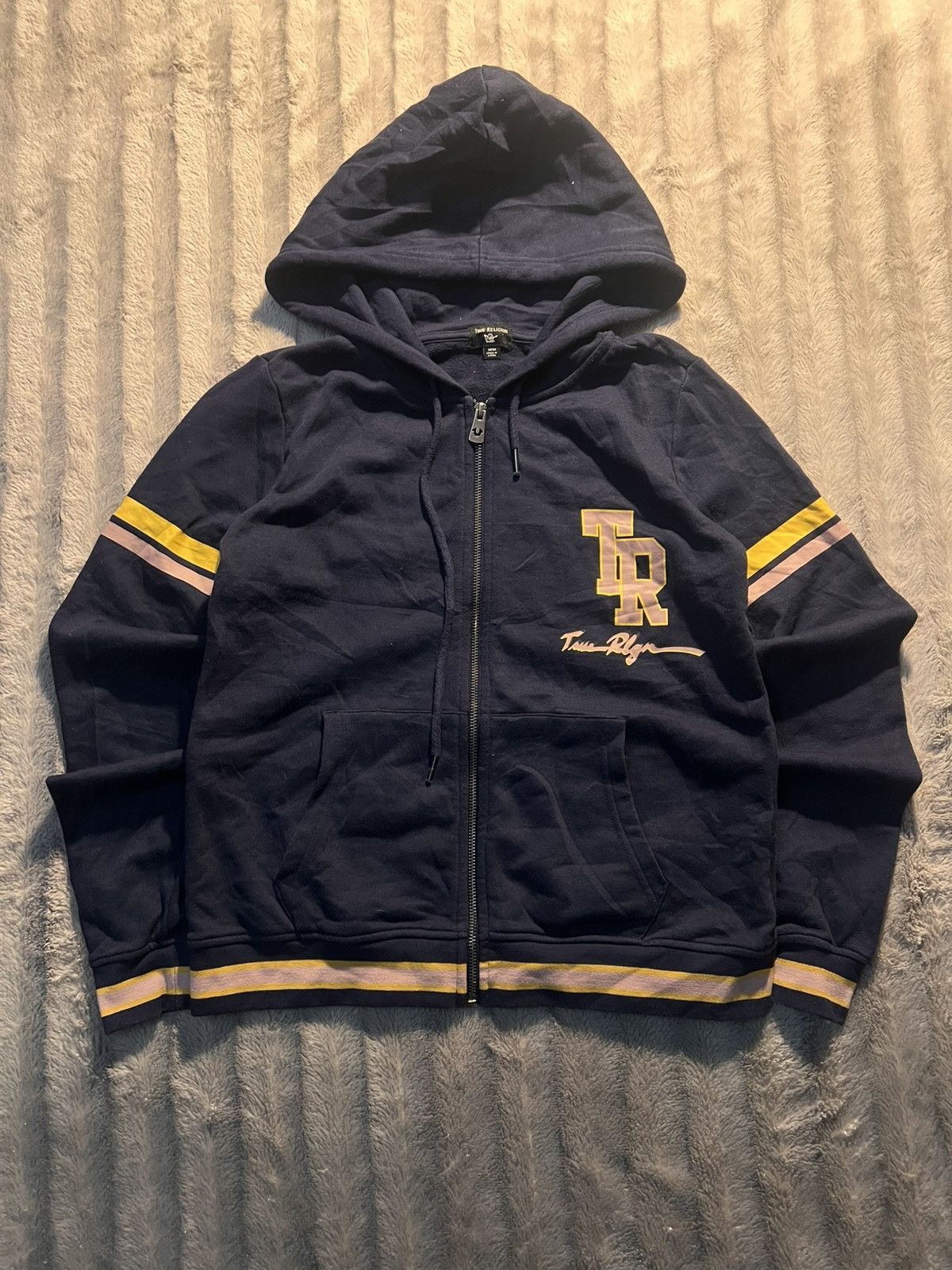 True Religion Vtg Dark blue true religion zip-up hoodie Size M / US 6-8 / IT 42-44 - 1 Thumbnail