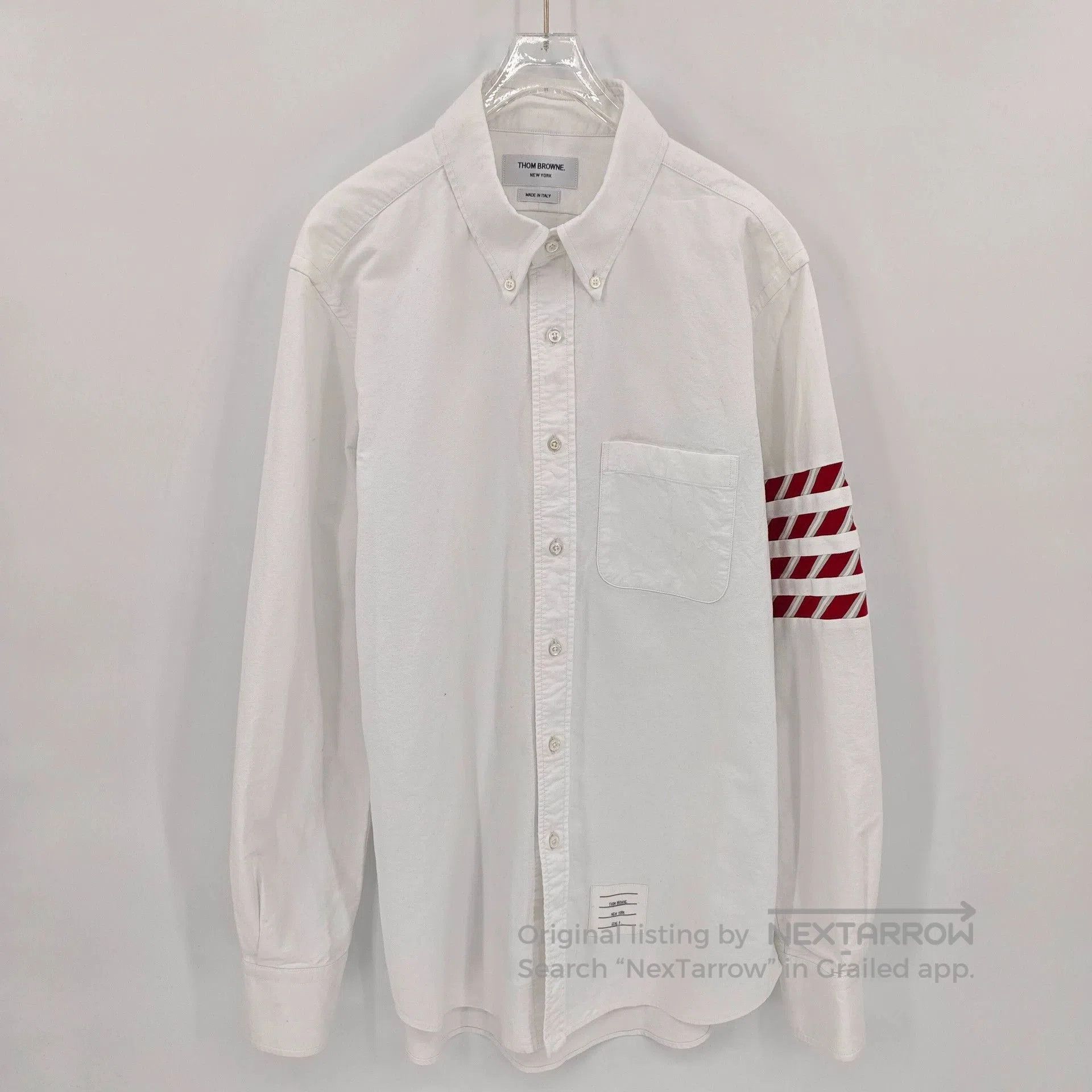 Thom Browne Thom Browne White Arm Stripe Shirt Jacket. Size US S / EU 44-46 / 1 - 1 Thumbnail