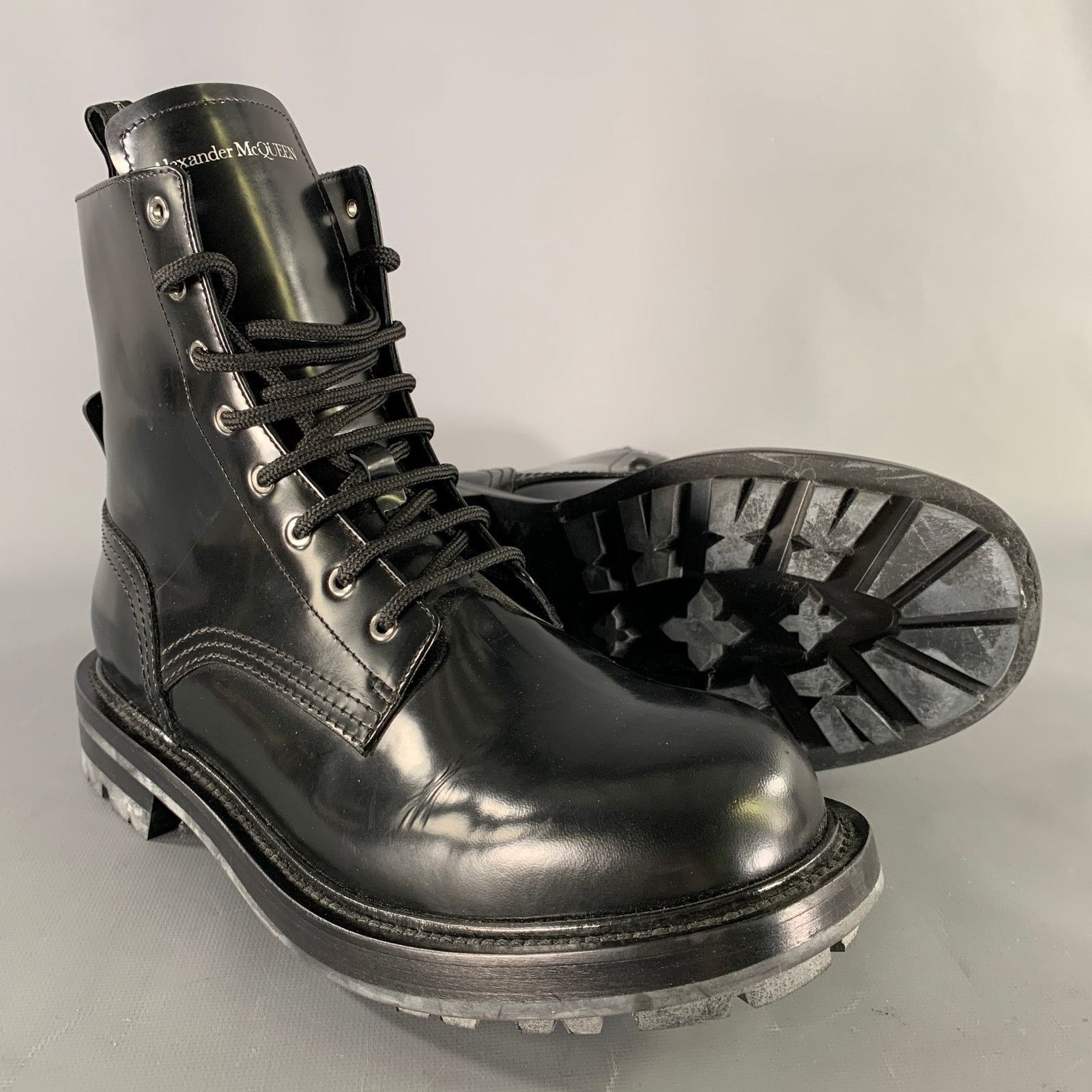 Alexander McQueen ALEXANDER MCQUEEN Size 8.5 Black Leather Lace Up Boots Size US 8.5 / EU 41-42 - 5 Thumbnail