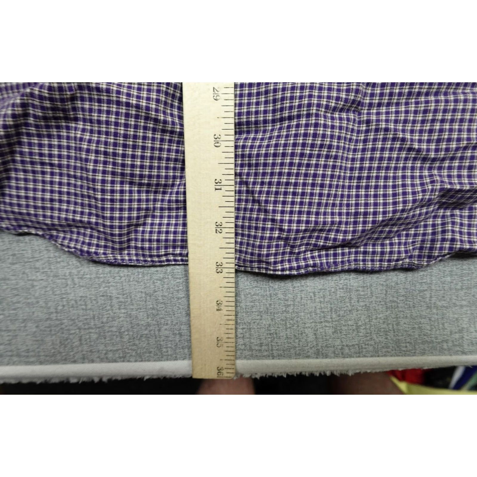Ralph Lauren Ralph Lauren Dress Shirt Mens 3XLT Purple Check Long Sleeve Button-Down Shirt Size 48R - 7 Thumbnail