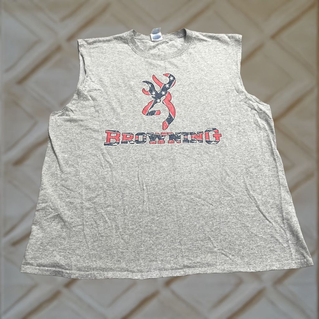 Gildan Gildan Ultra Cotton Tank Top Mens XL Gray Crew Neck Muscle Tee Shirt Size US XL / EU 56 / 4 - 1 Thumbnail