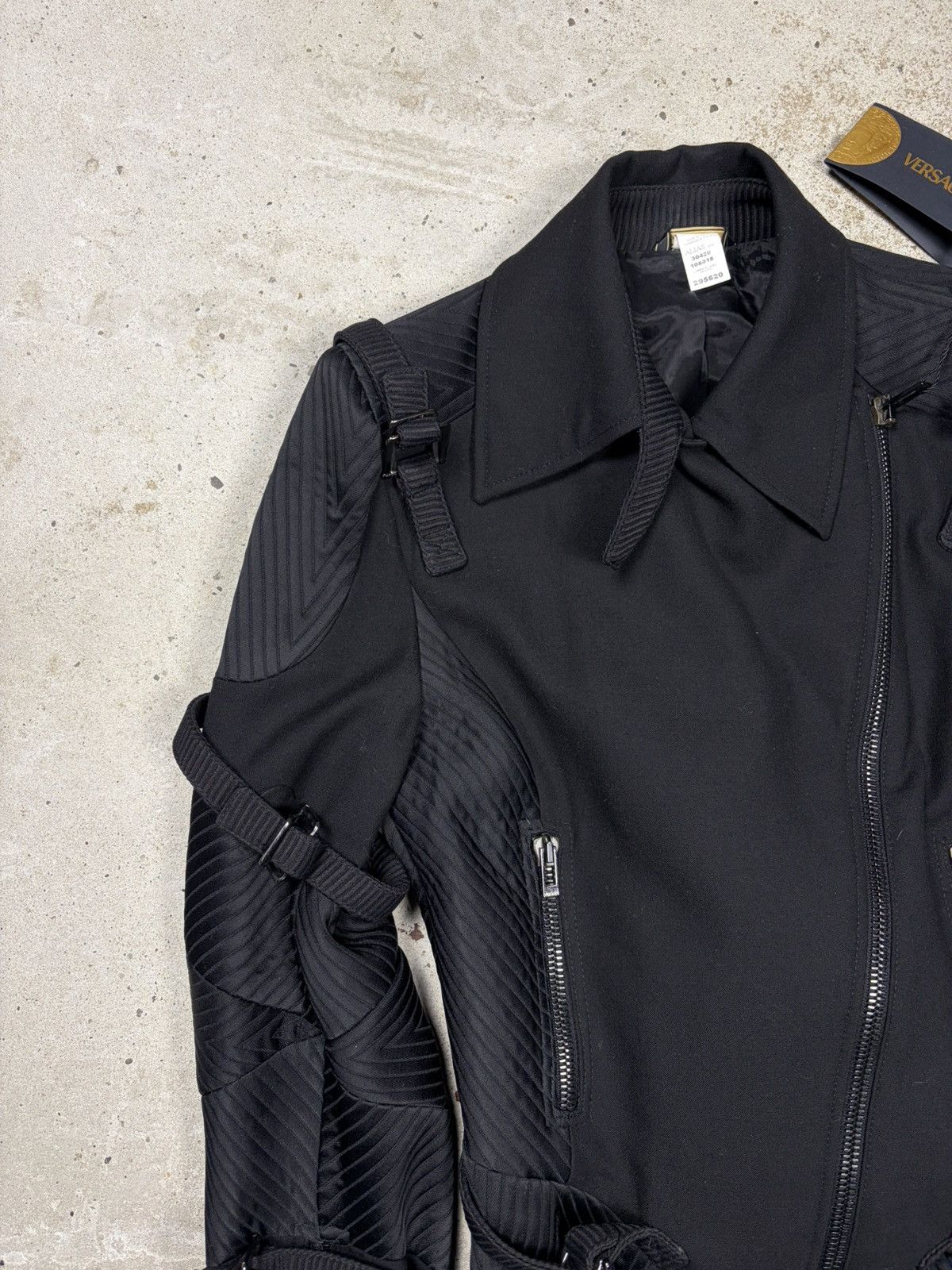 Versace FW2003 Gianni Versace by Donatella Bondage Moto Biker Jacket Size M / US 6-8 / IT 42-44 - 7 Thumbnail