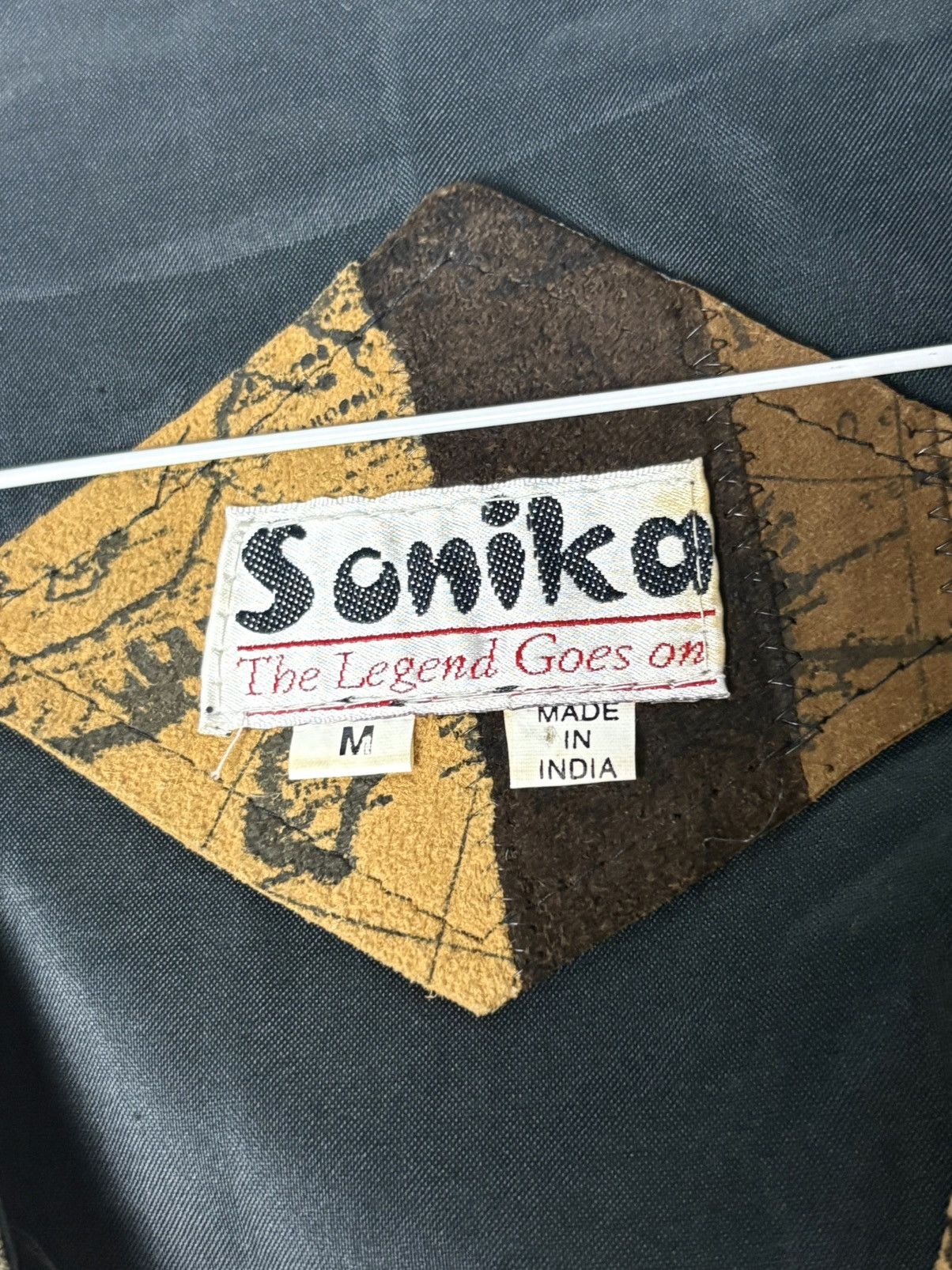 Japanese Brand Vintage Sonika Leather Patchwork Vest Size US M / EU 48-50 / 2 - 6 Thumbnail