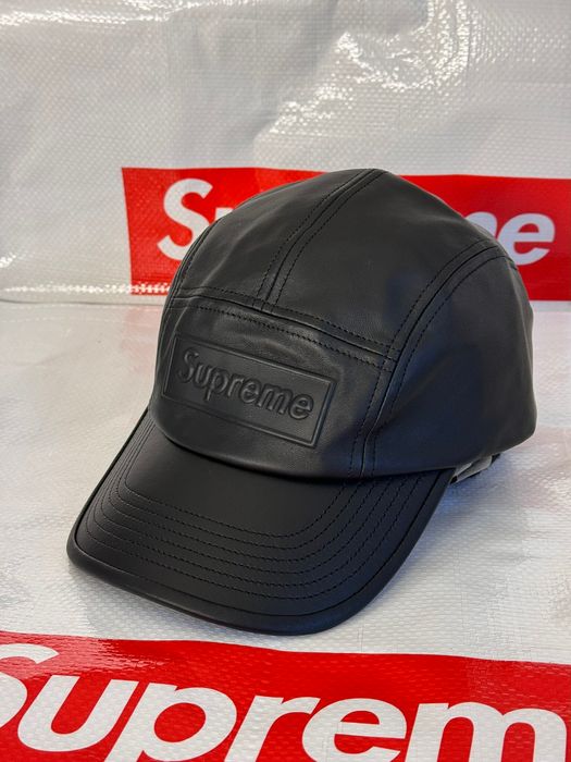 Supreme Supreme GORE-TEX Leather Camp Cap Black hat | Grailed