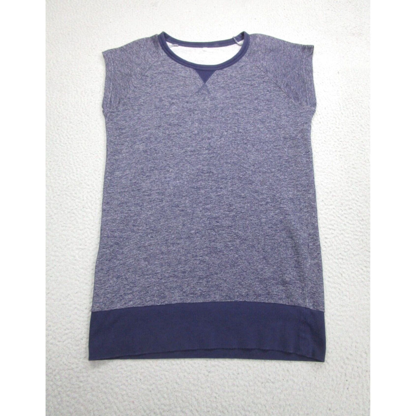 Muji MUJI Womens Sweater Large Blue Sleeveless Terry Fleece Crewneck Sweatshirt Size L / US 10 / IT 46 - 1 Thumbnail