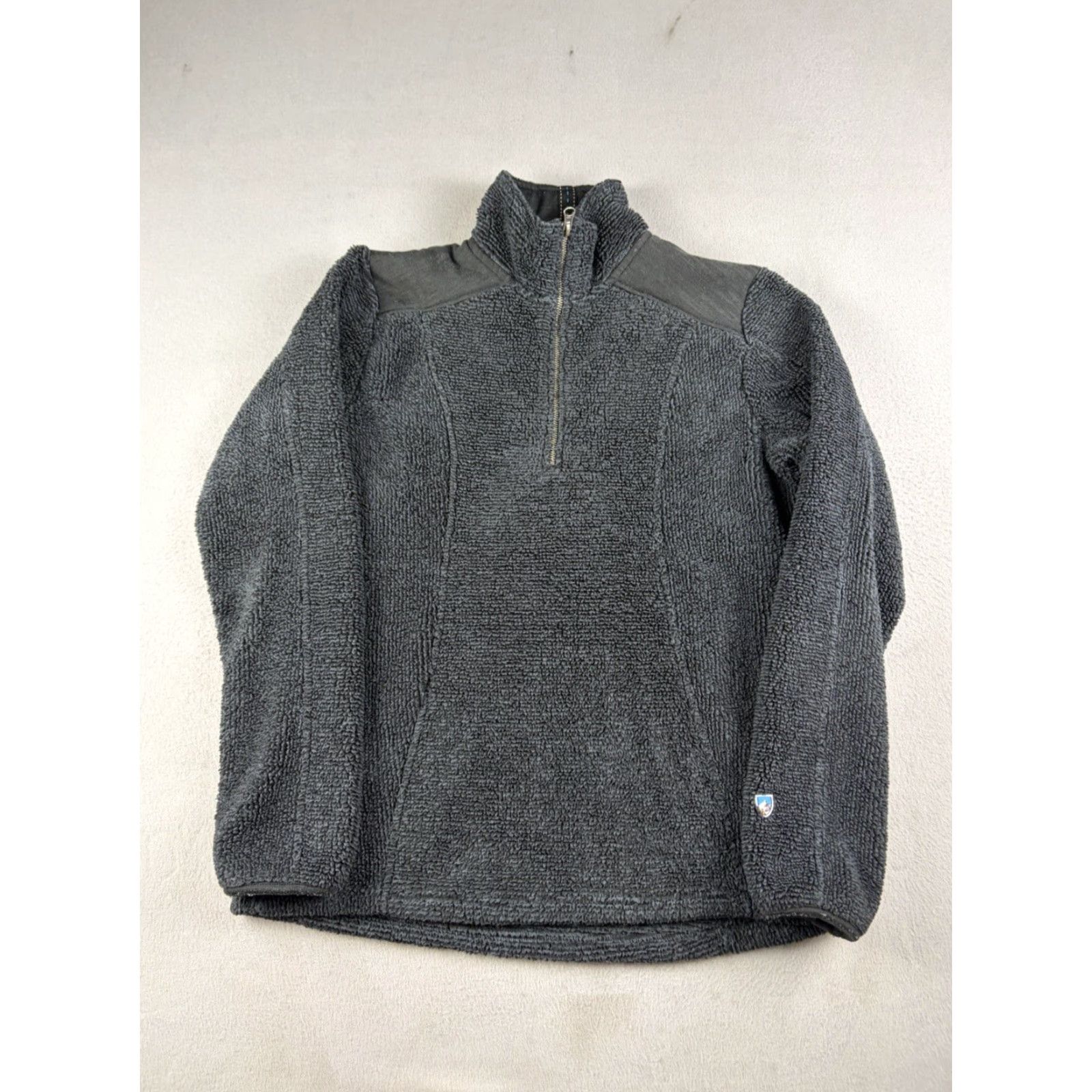 Vintage Kuhl Quarter Zip Fleece Women’s Size Medium Black Deep Pile Outdoors Hiking Polyester Zip Jacket Mid-Length Regular Size M / US 6-8 / IT 42-44 - 2 Thumbnail