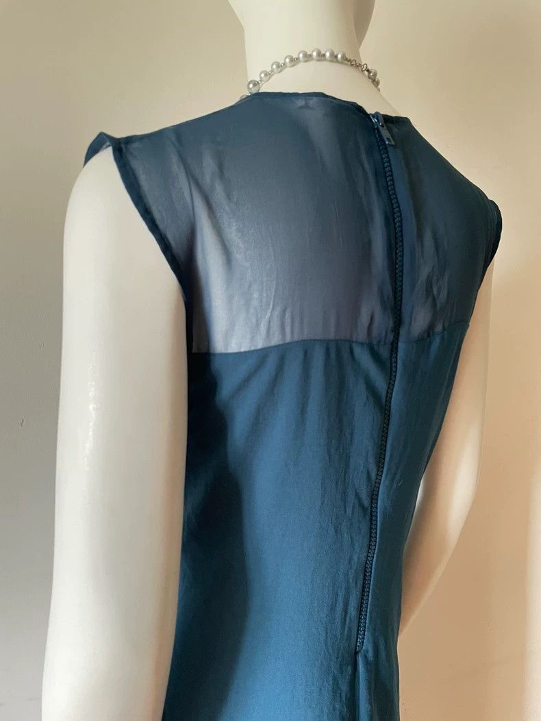 HELMUT LANG size4 Blue pleated dress - ilac.rochib.com
