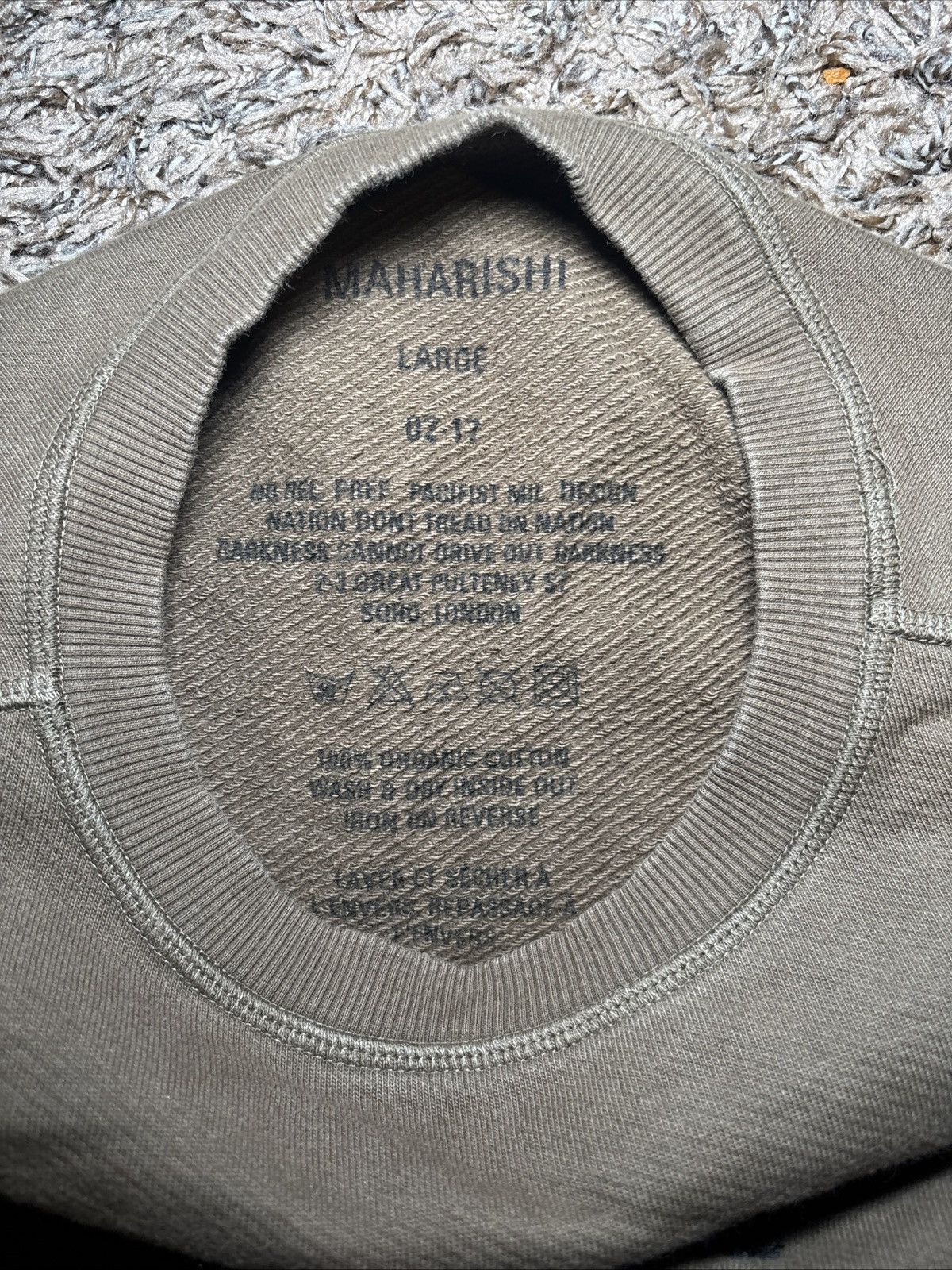 Designer Maharishi Embroidered Crewneck Sweatshirt Size L Olive Green Size US L / EU 52-54 / 3 - 3 Thumbnail