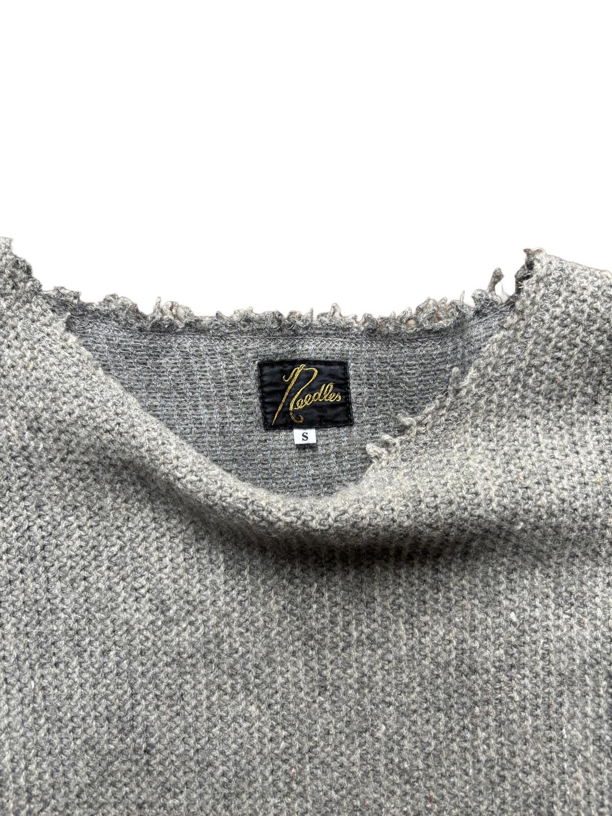 Needles Needles Waffle Wool Knit Crewneck Grey S Size US S / EU 44-46 / 1 - 2 Thumbnail
