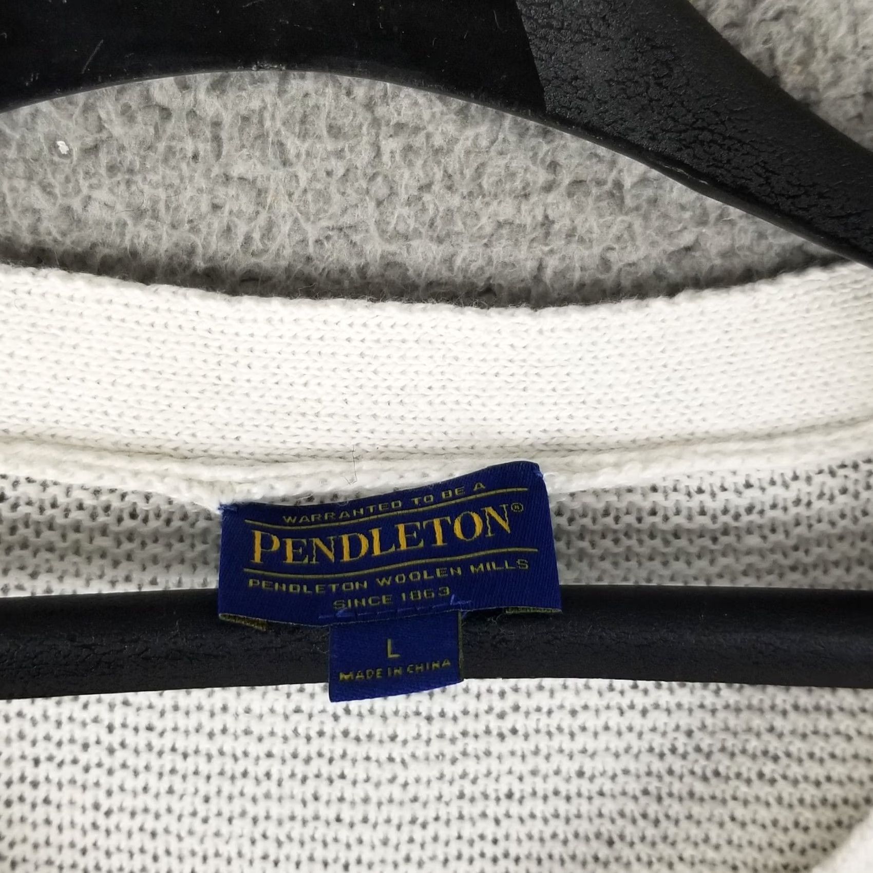 Pendleton Pendleton Linen Blend Sweater Woman Large L White Knit Pullover ladies 90s/ Cottagecore Size L / US 10 / IT 46 - 2 Thumbnail