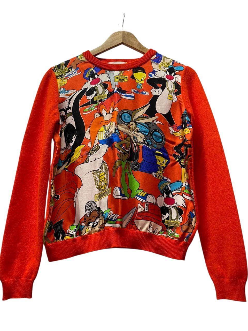 Moschino Moschino x Looney Tunes Silk Print & Wool Slik Knit Size M / US 6-8 / IT 42-44 - 3 Thumbnail
