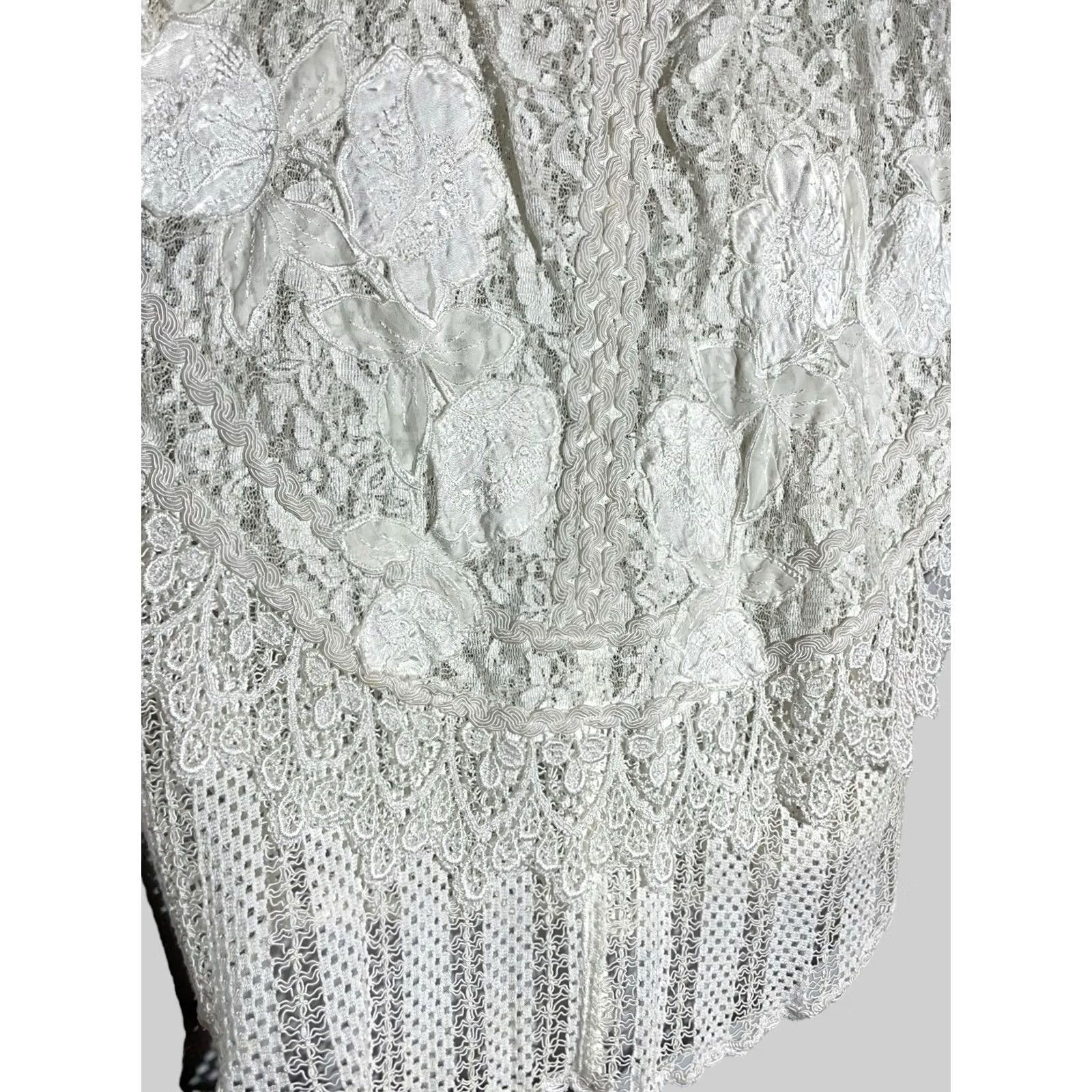 Yves Saint Laurent Vintage Saint Laurent Lace Blouse White Boho Top Size 40 Made in France Size S / US 4 / IT 40 - 7 Thumbnail
