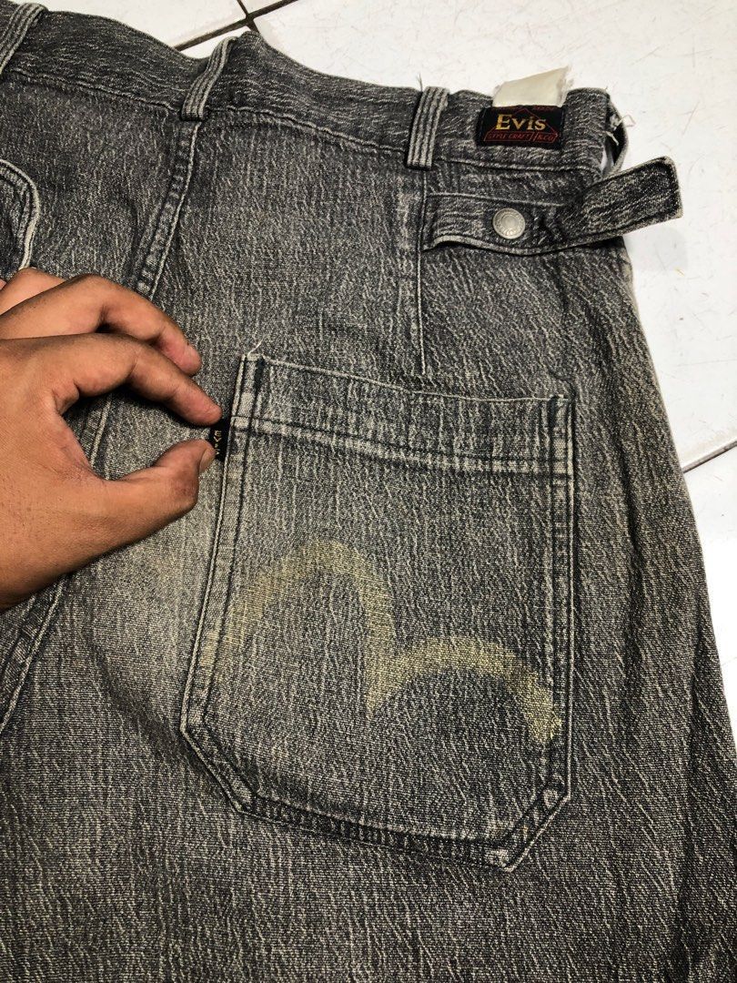 Evisu × Japanese Brand × Vintage 😈VINTAGE😈EVIS before EVISU buckle baggy denim Size US 29 - 7 Thumbnail