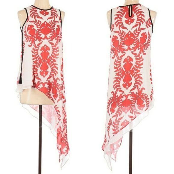 Vintage Atina Cristina Artsy Asymmetrical Hem Tunic Top Sz XS White Size XS / US 0-2 / IT 36-38 - 1 Thumbnail