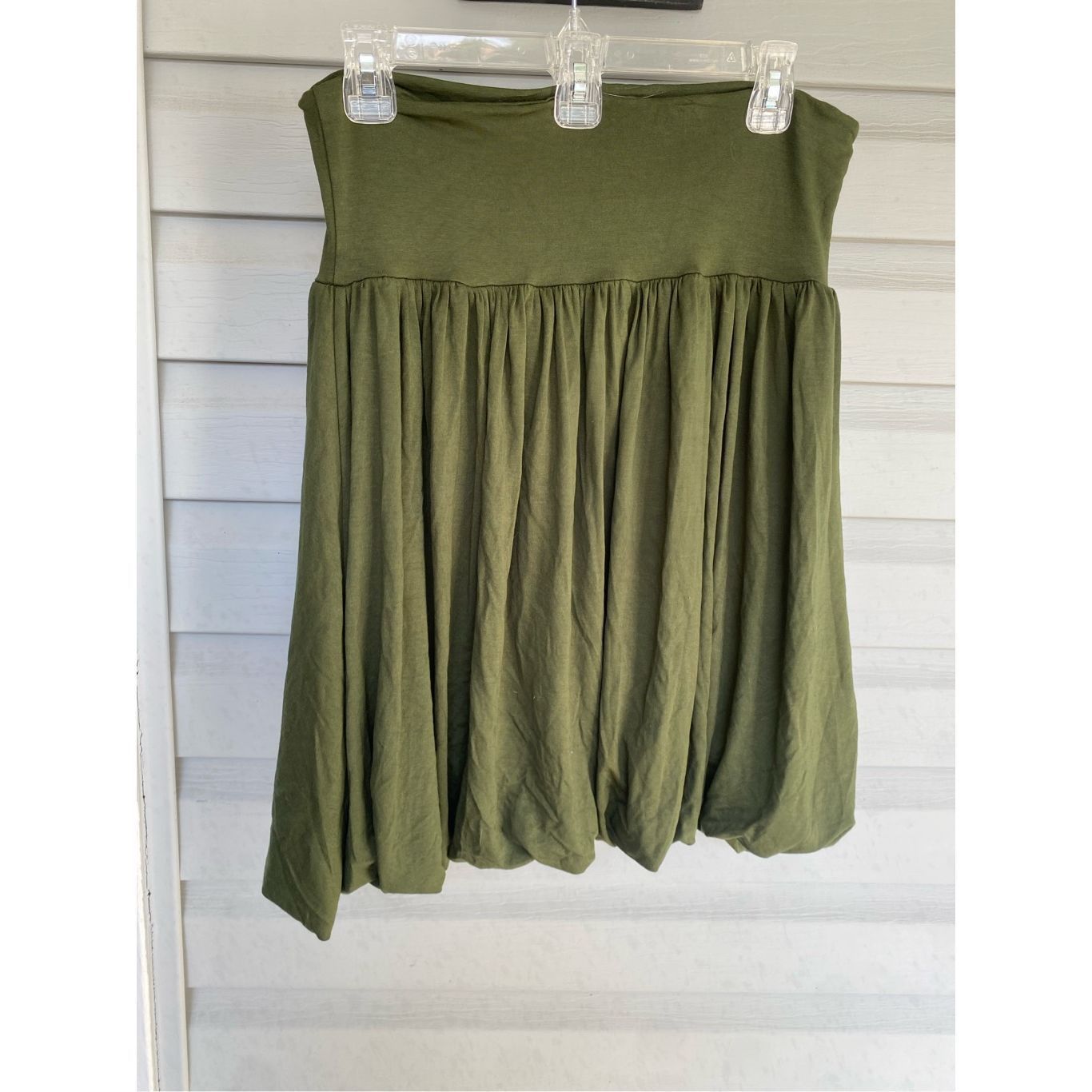 Shine Original Shine New York Green Knee-Length Jersey Feel Skirt, Size Med Size 30" / US 8 / IT 44 - 4 Thumbnail