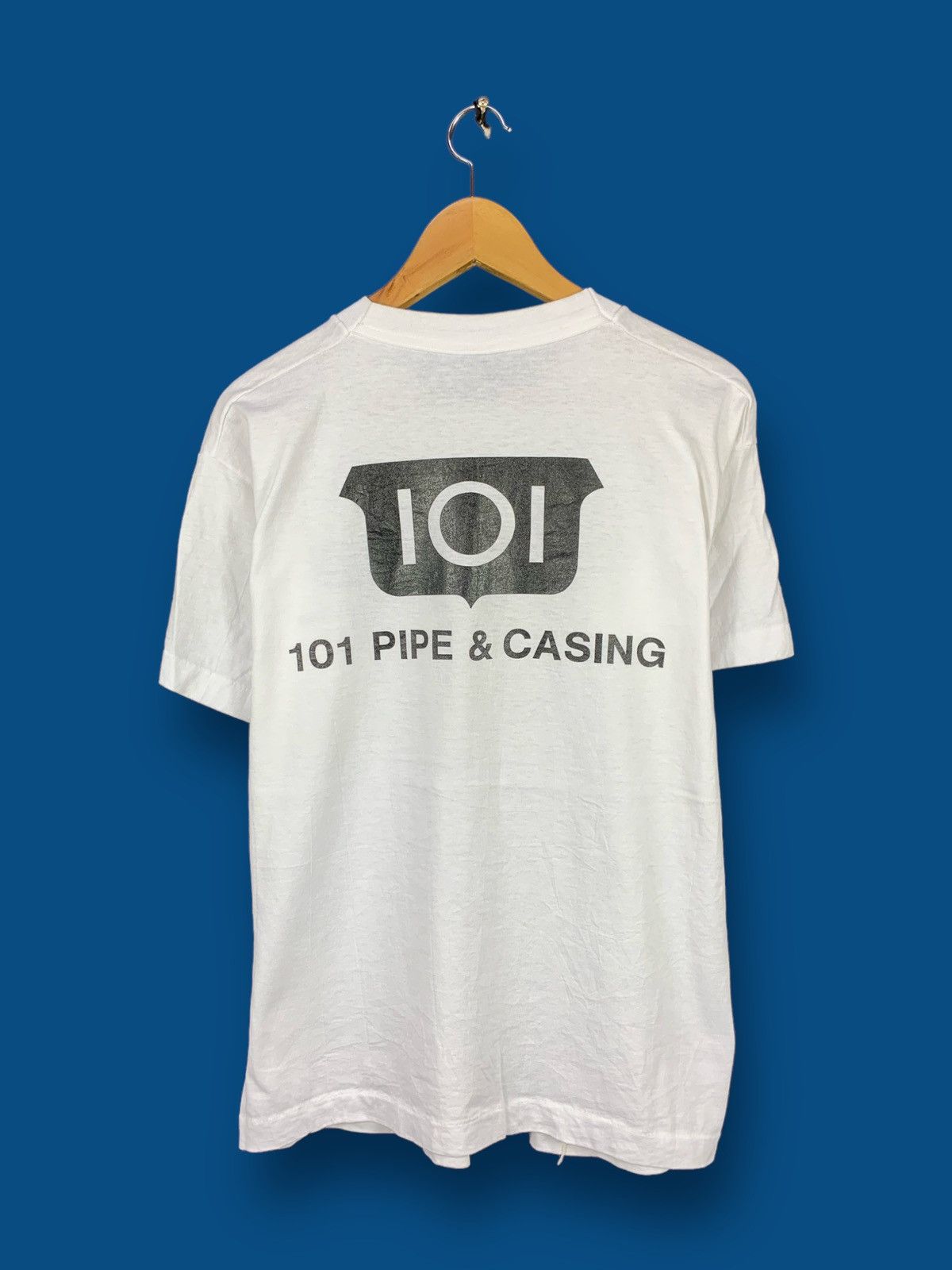 Vintage Steals! Vintage 90s Fruit of The Loom 101 Pipe Tee Size US L / EU 52-54 / 3 - 1 Thumbnail