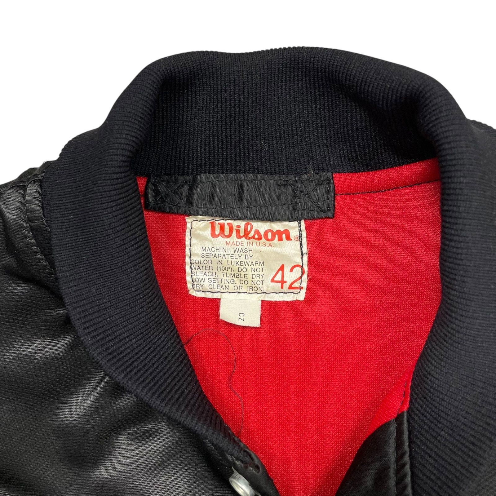 Vintage RARE 90s MILB BIRMINGHAM BARONS WILSON SATIN BOMBER 42 Size US L / EU 52-54 / 3 - 4 Thumbnail