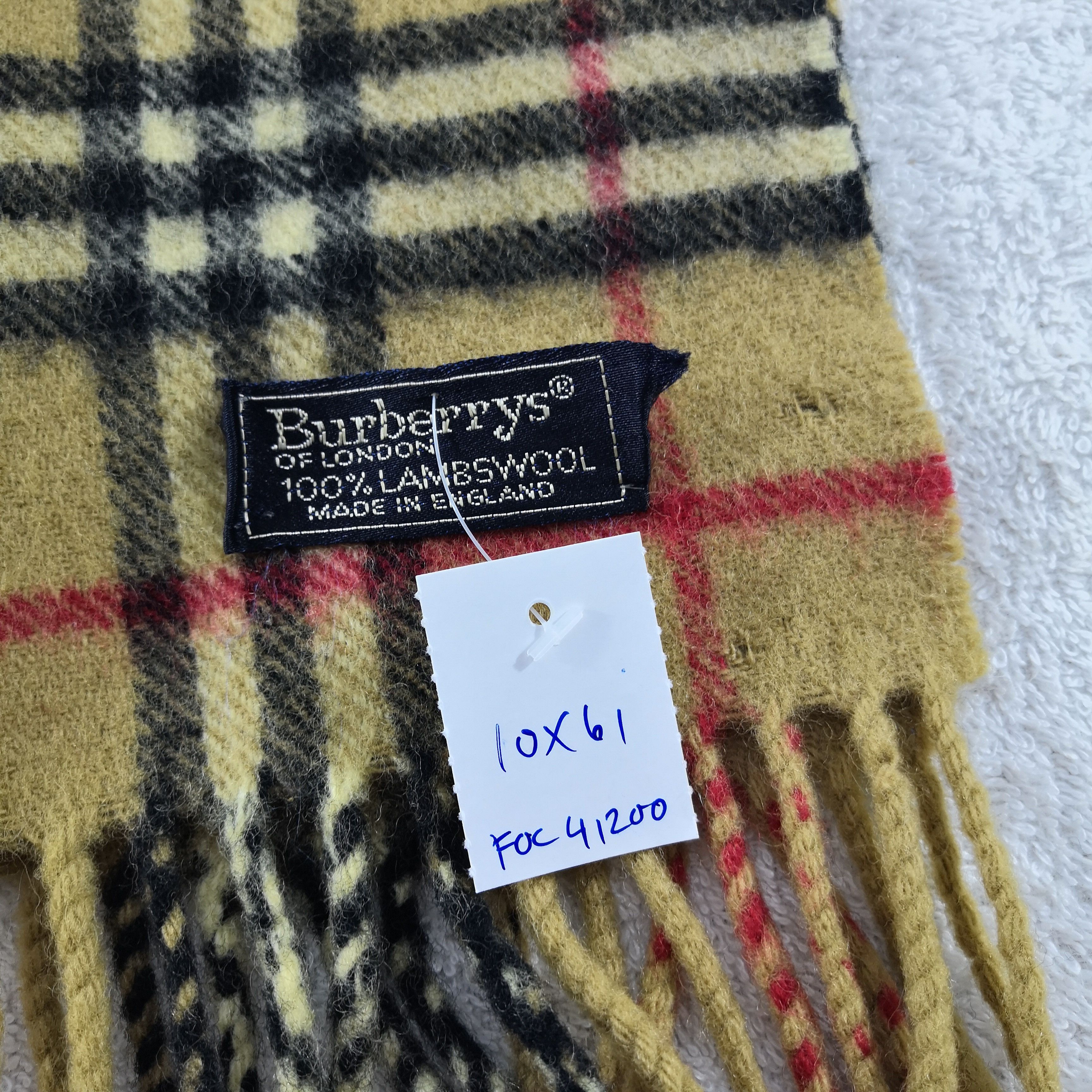 Burberry × Vintage Vintage Burberry Scarf Muffler Wool Cashmere Scarves Size ONE SIZE - 4 Thumbnail
