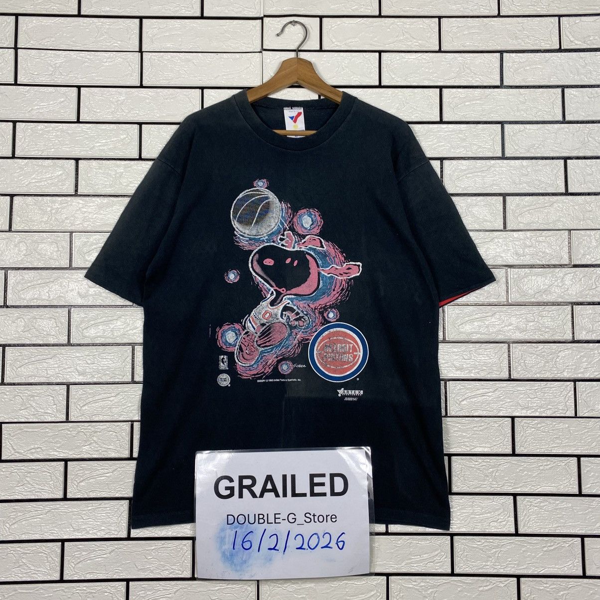 Vintage 📌Vintage 90s Artex USA Snoopy Pistons Basketball NBA Size US L / EU 52-54 / 3 - 1 Thumbnail