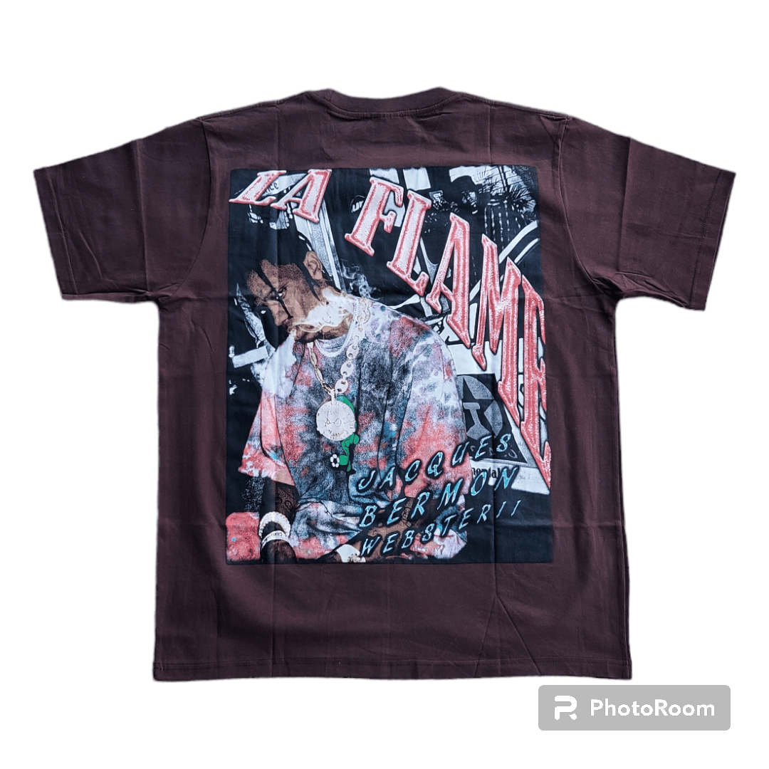 Band Tees × Rap Tees 💥Travis Scott La Flame Rap T Shirt Size US XL / EU 56 / 4 - 2 Thumbnail