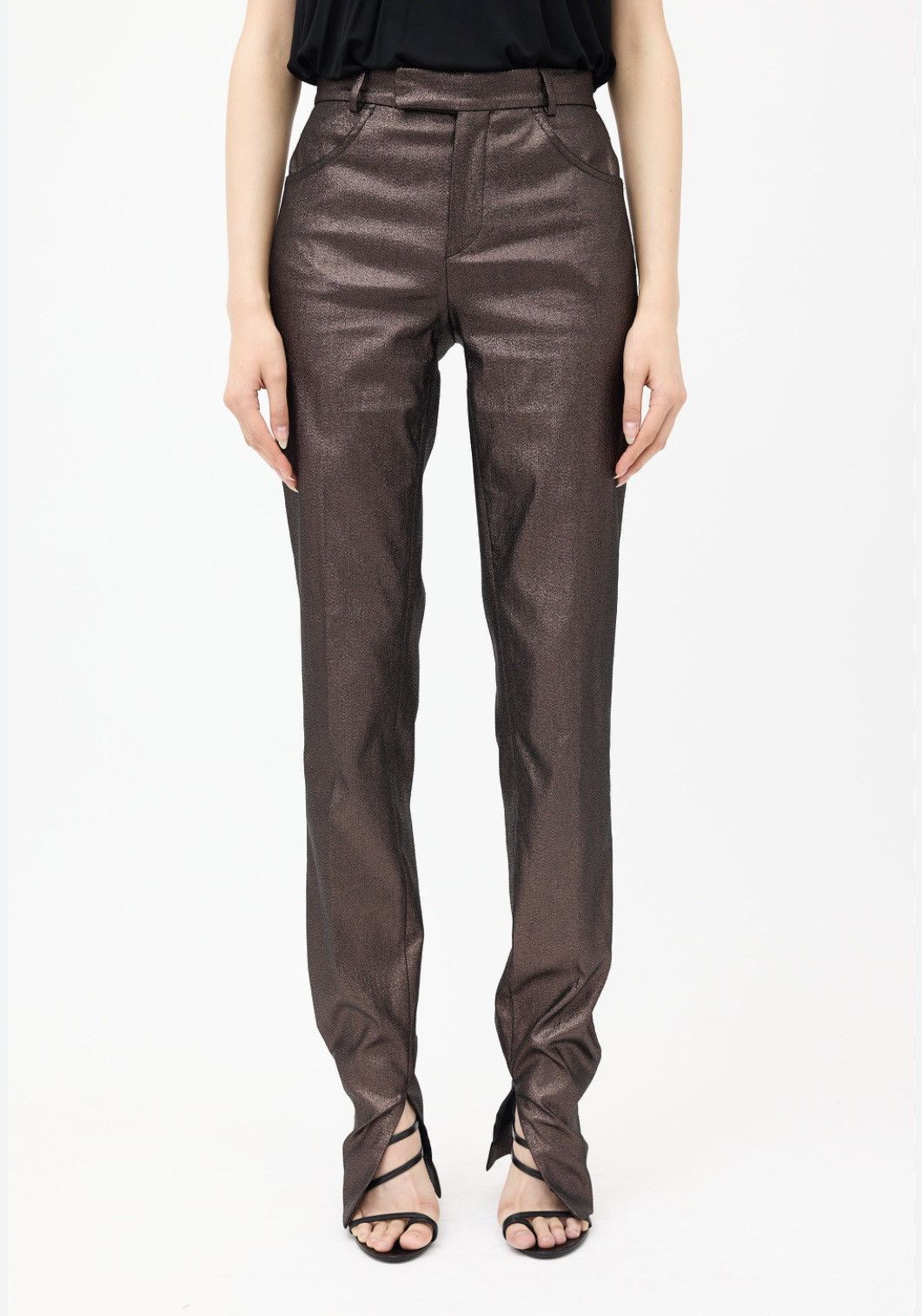 Gucci Gucci Vintage 1997 Metallic Pants Size 28" / US 6 / IT 42 - 1 Thumbnail