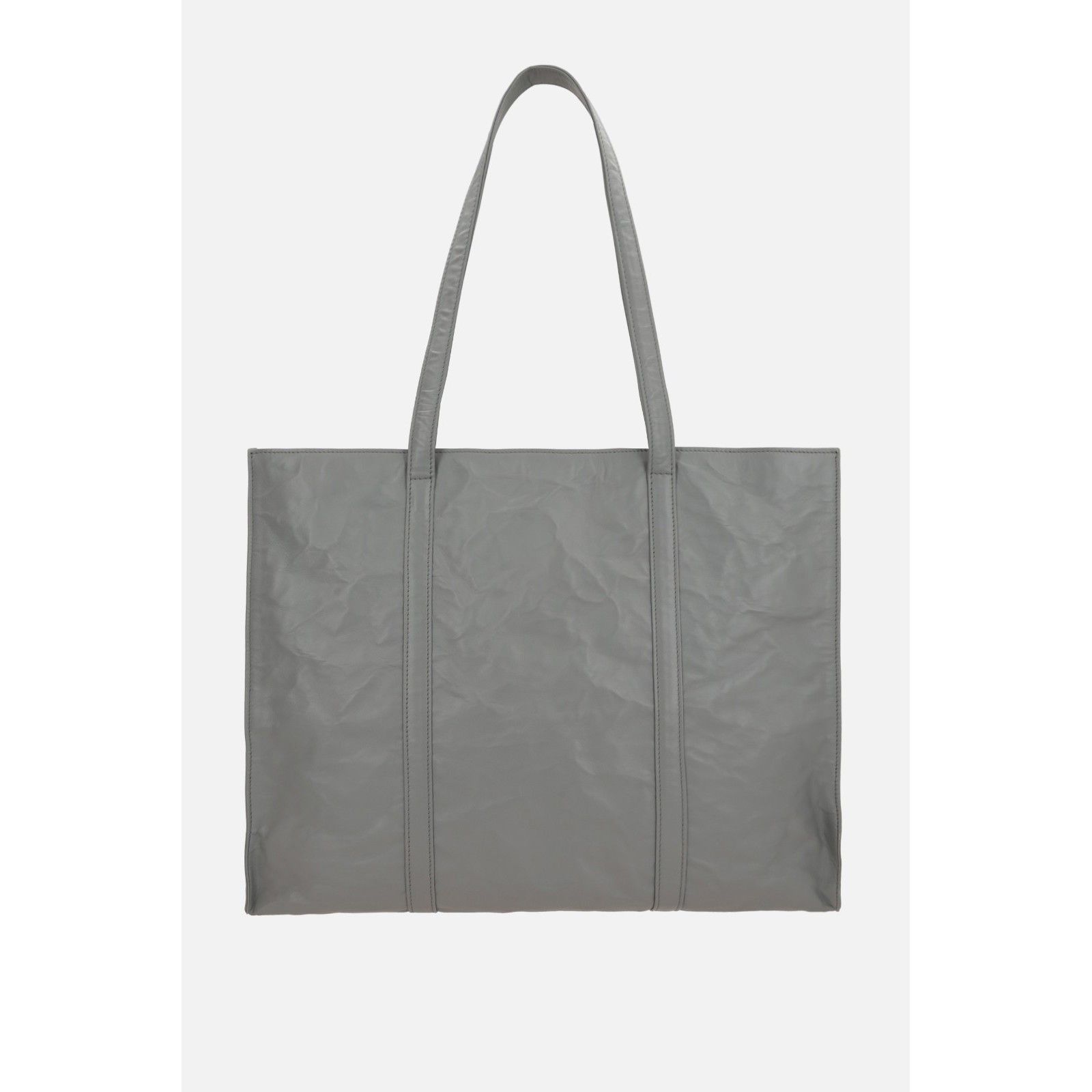 Prada PRADA Gray Nappa Leather Tote Bag New & Authentic Size ONE SIZE - 3 Thumbnail