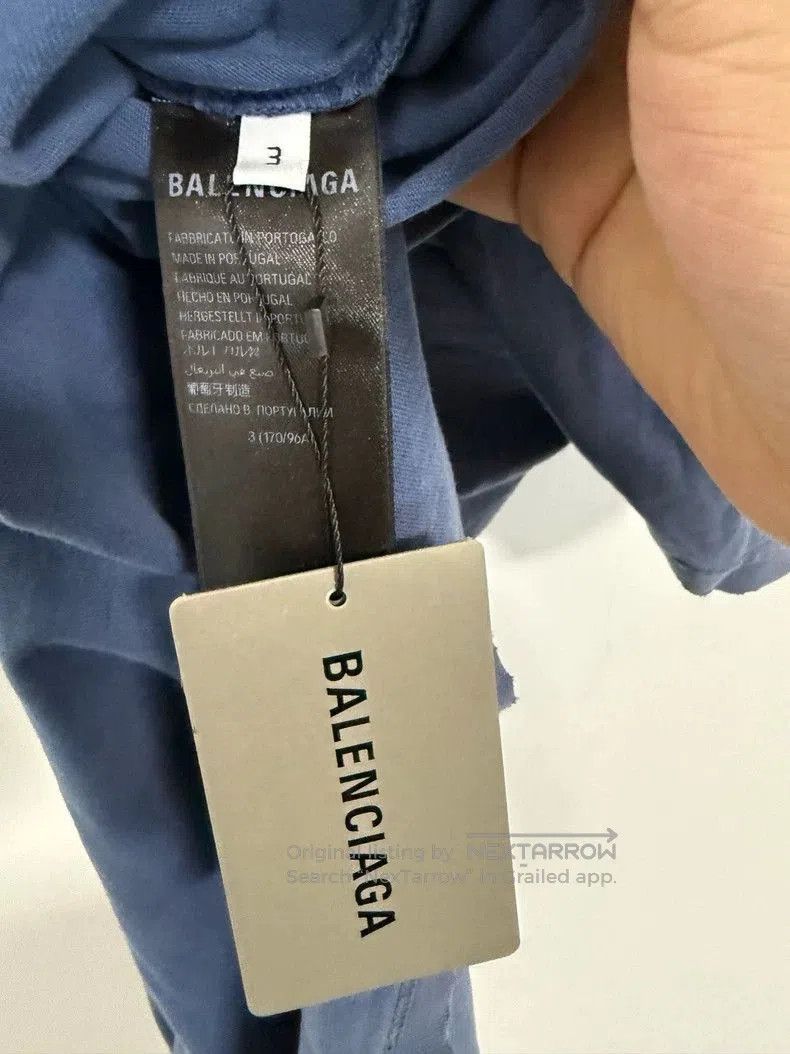 Balenciaga Balenciaga Paris MOON Blue Oversized Tee. Size US L / EU 52-54 / 3 - 3 Thumbnail