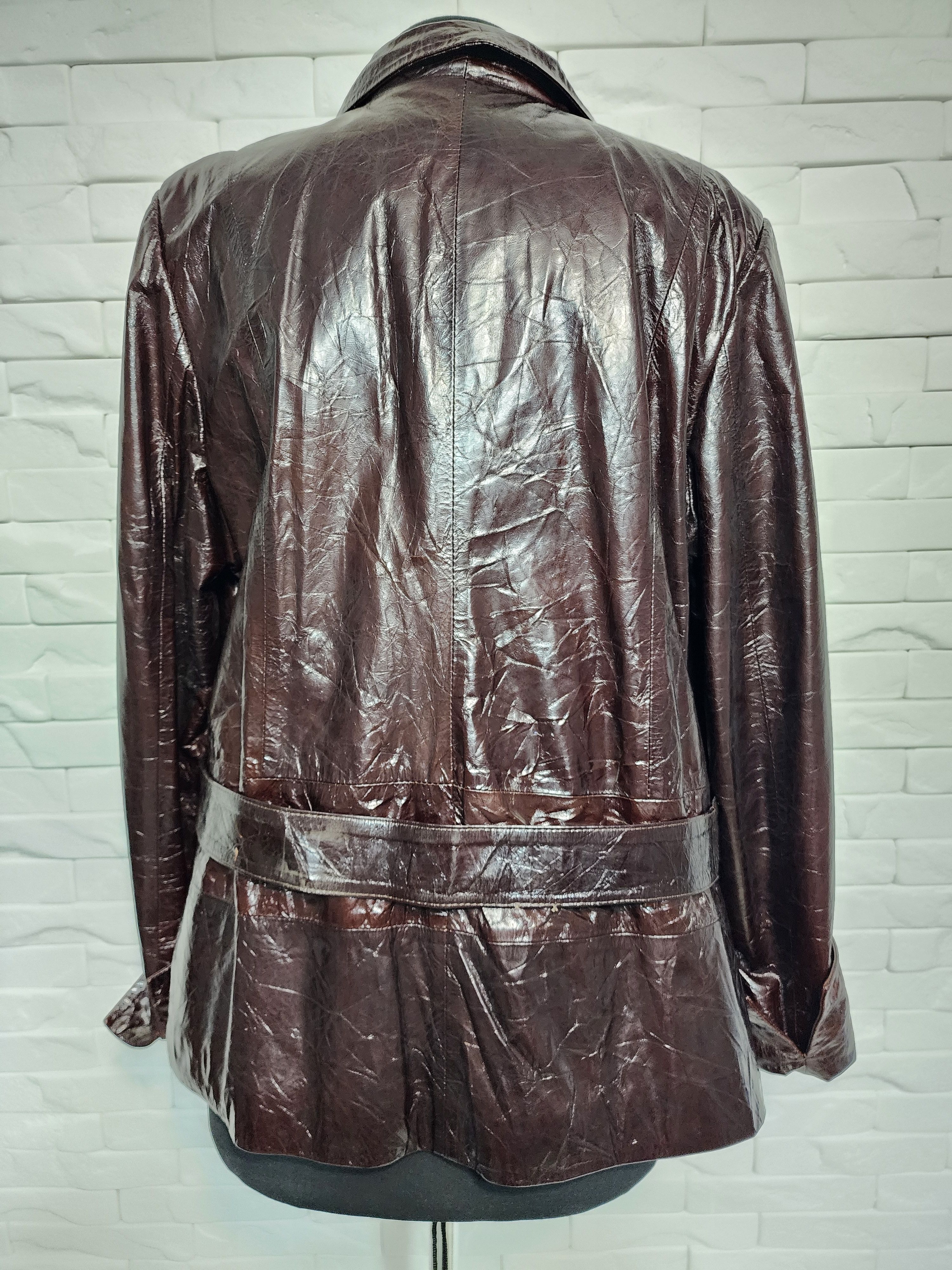 Genuine Leather Brown Leather Jacket: Women's Coat Size 3XL / US 20-22 - 2 Thumbnail