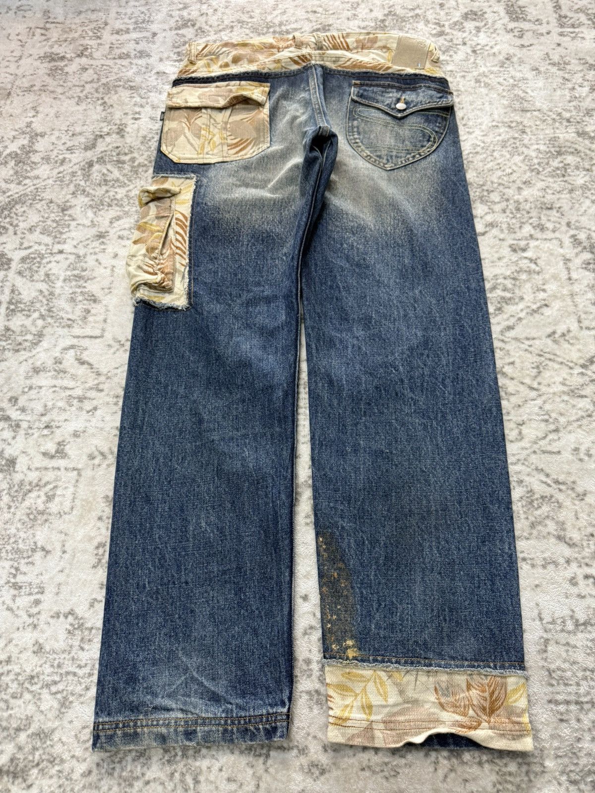Japanese Brand Swing Incomp Japan Hybrid Cut And Sew Cargo Denim Jeans Size US 34 / EU 50 - 2 Thumbnail