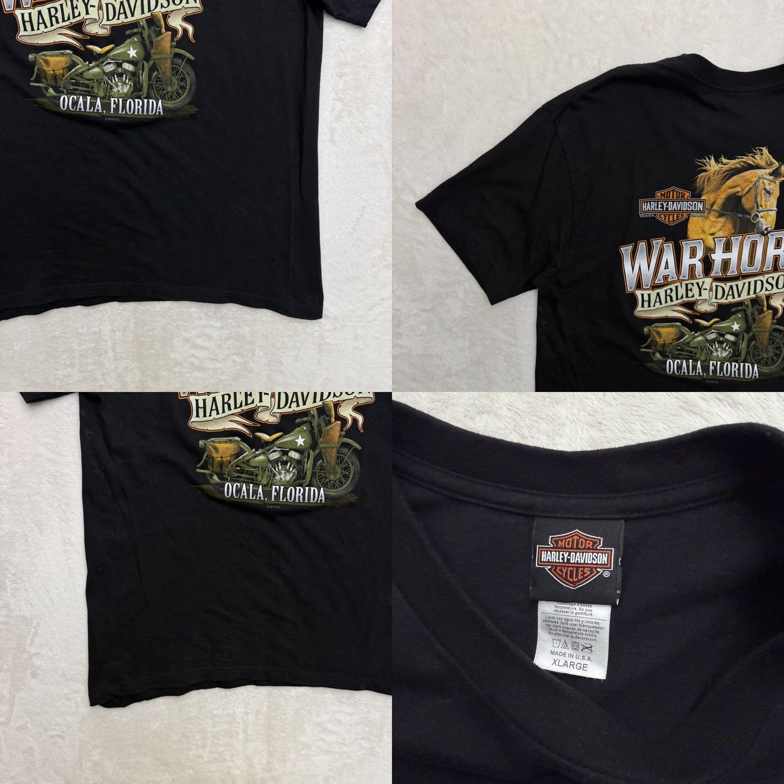Harley Davidson VINTAGE Harley-Davidson American Dream Babe Shirt Mens XL Black War Horse Ocala Graphic Size US XL / EU 56 / 4 - 9 Thumbnail