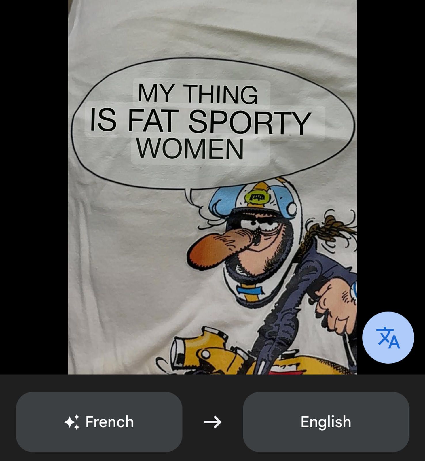Jerzees Vintage Y2K Fat Sporty Women Motorcycle Funny French Shirt Size US L / EU 52-54 / 3 - 3 Thumbnail