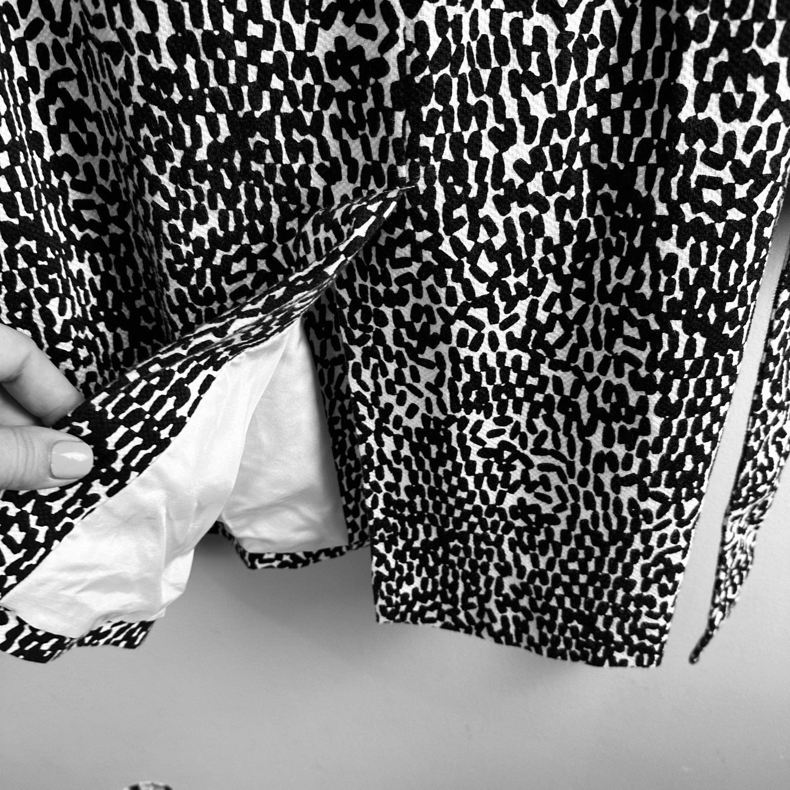 Diane von Furstenberg Diane Von Fursternburg Black White Lennon Belt Trench Coat 6 Size M / US 6-8 / IT 42-44 - 6 Thumbnail